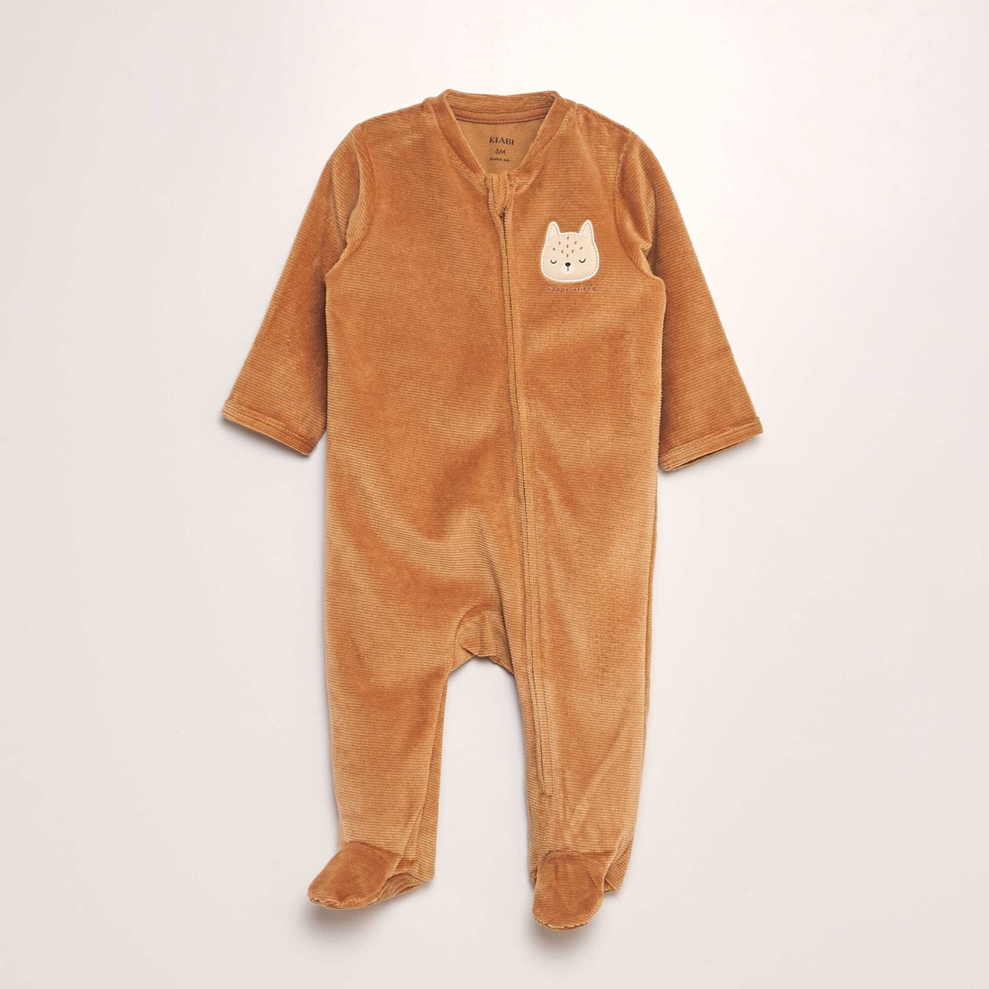 Pyjama dors-bien en velours c tel Marron
