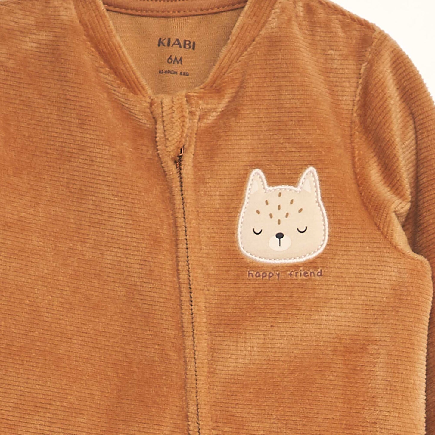 Pyjama dors-bien en velours c tel Marron