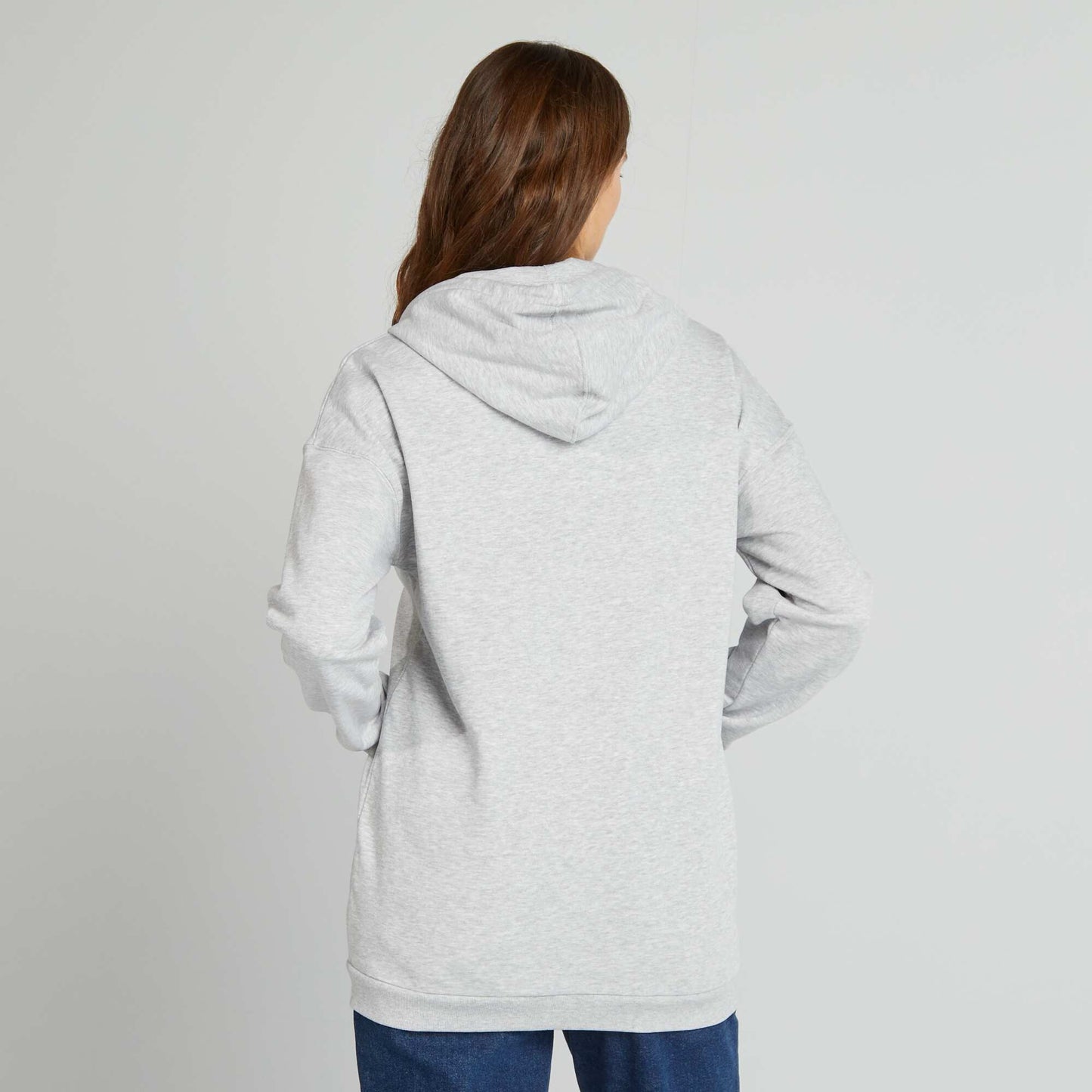 Sweat zipp manches longues Gris