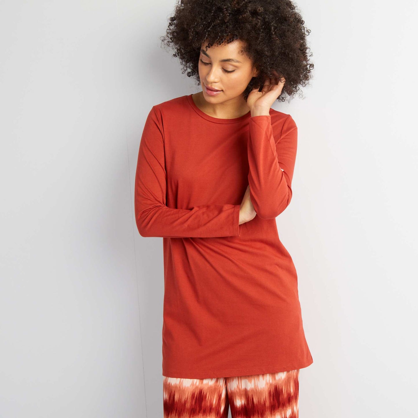 T-shirt long manches longues Rouge