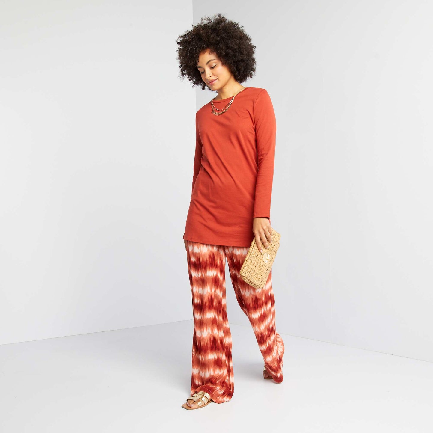 T-shirt long manches longues Rouge