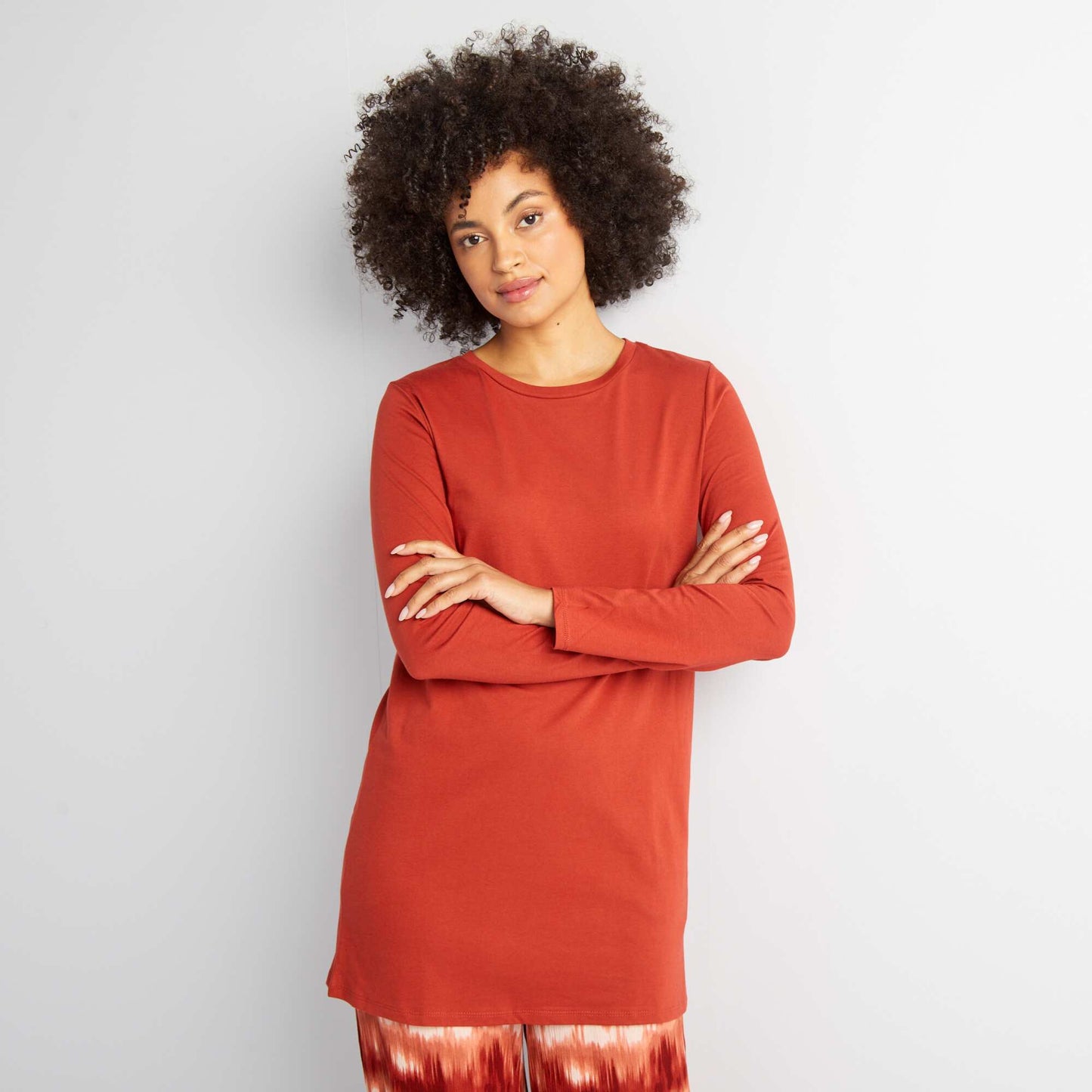 T-shirt long manches longues Rouge