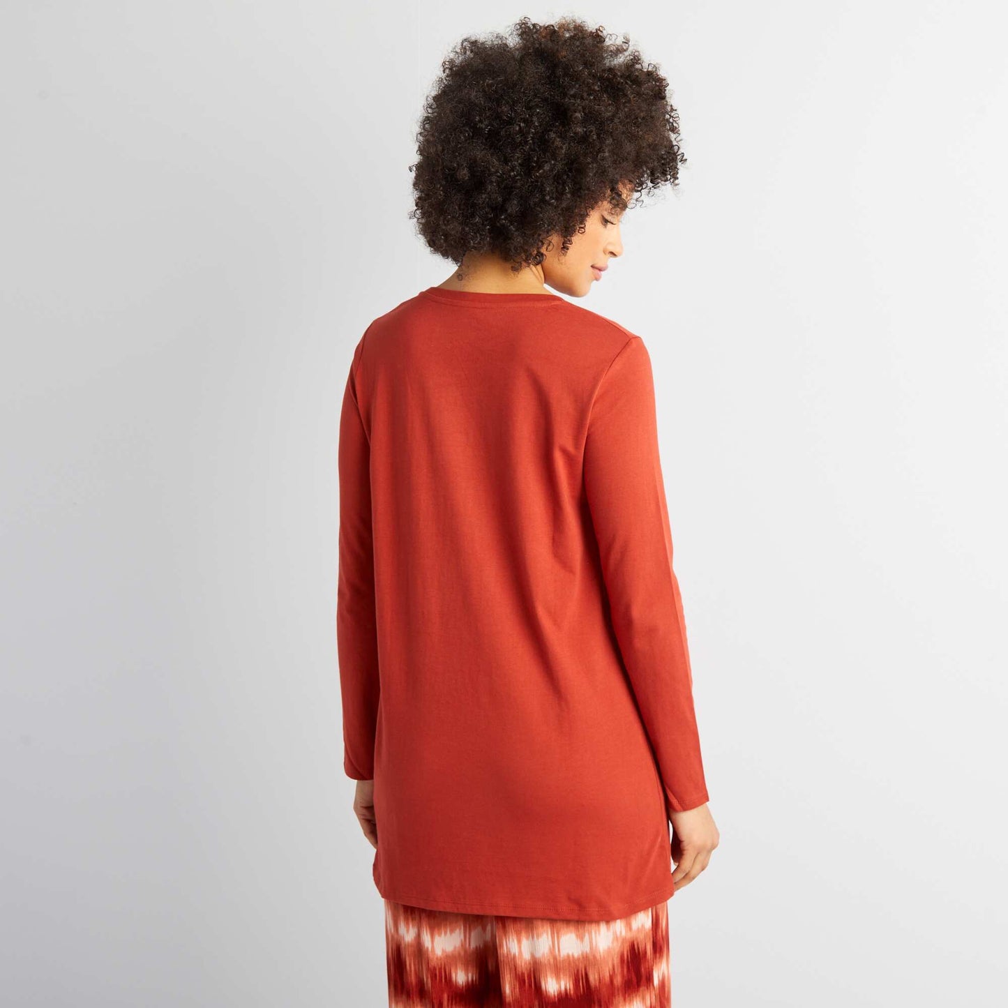 T-shirt long manches longues Rouge