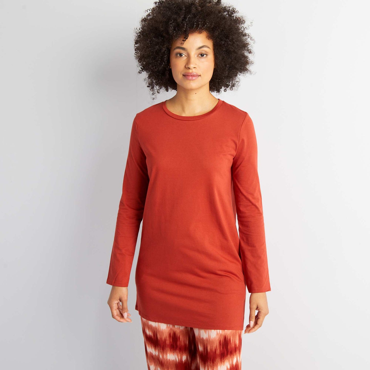 T-shirt long manches longues Rouge