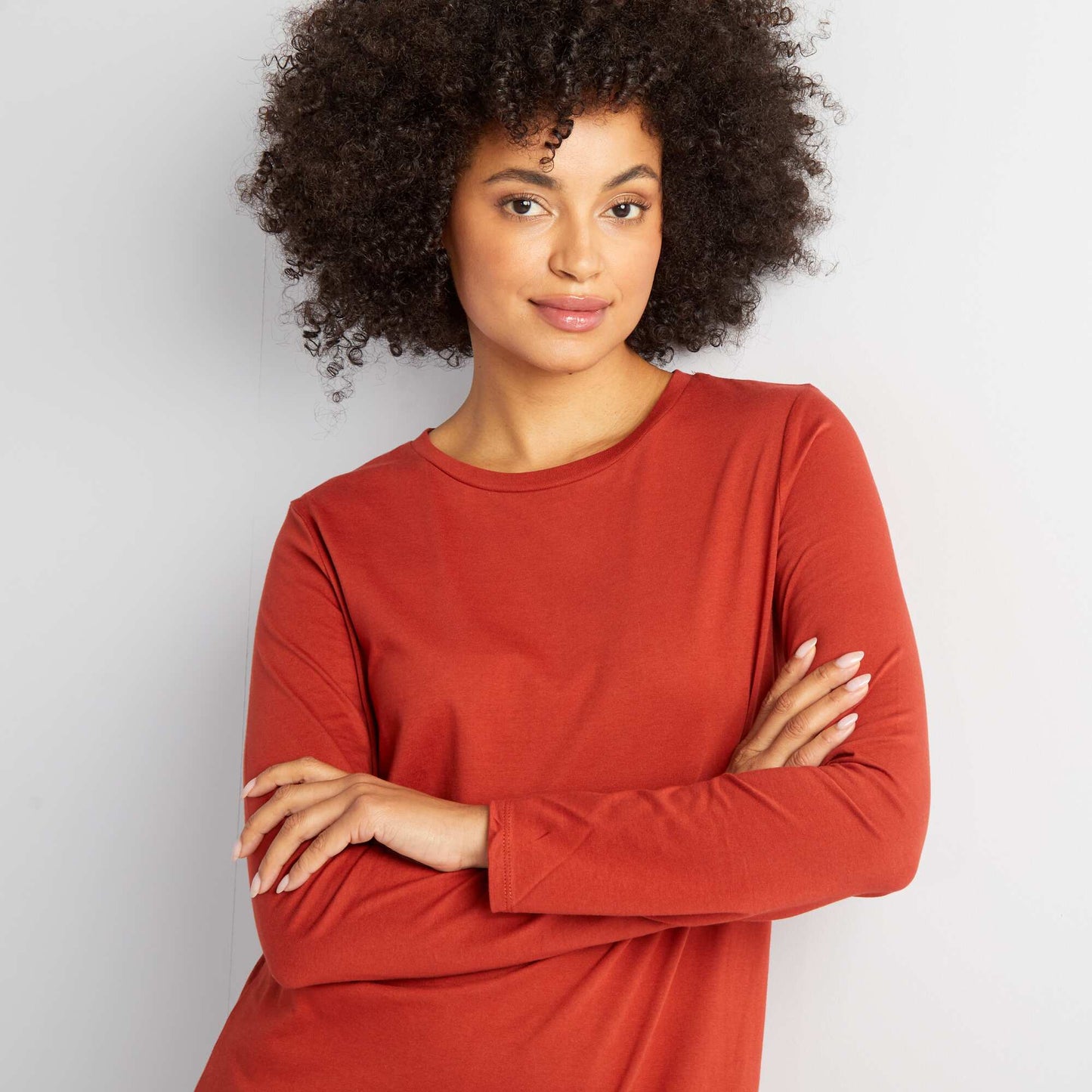 T-shirt long manches longues Rouge