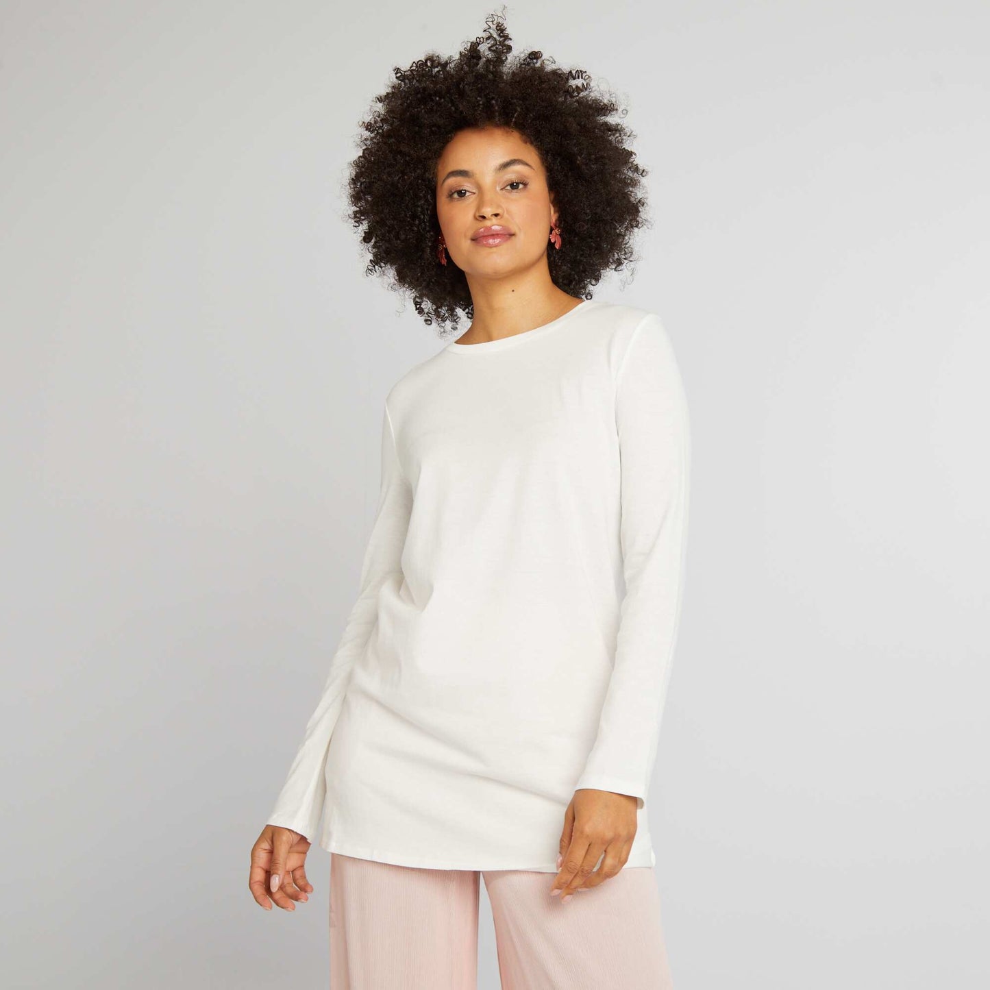 T-shirt long manches longues Blanc