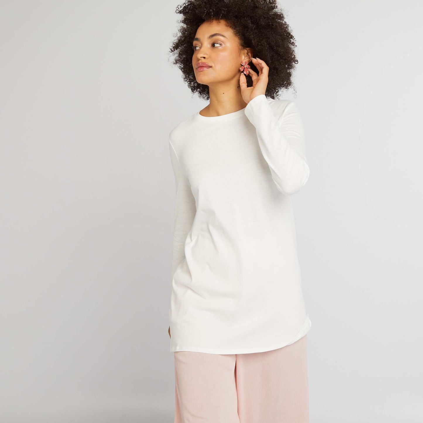 T-shirt long manches longues Blanc