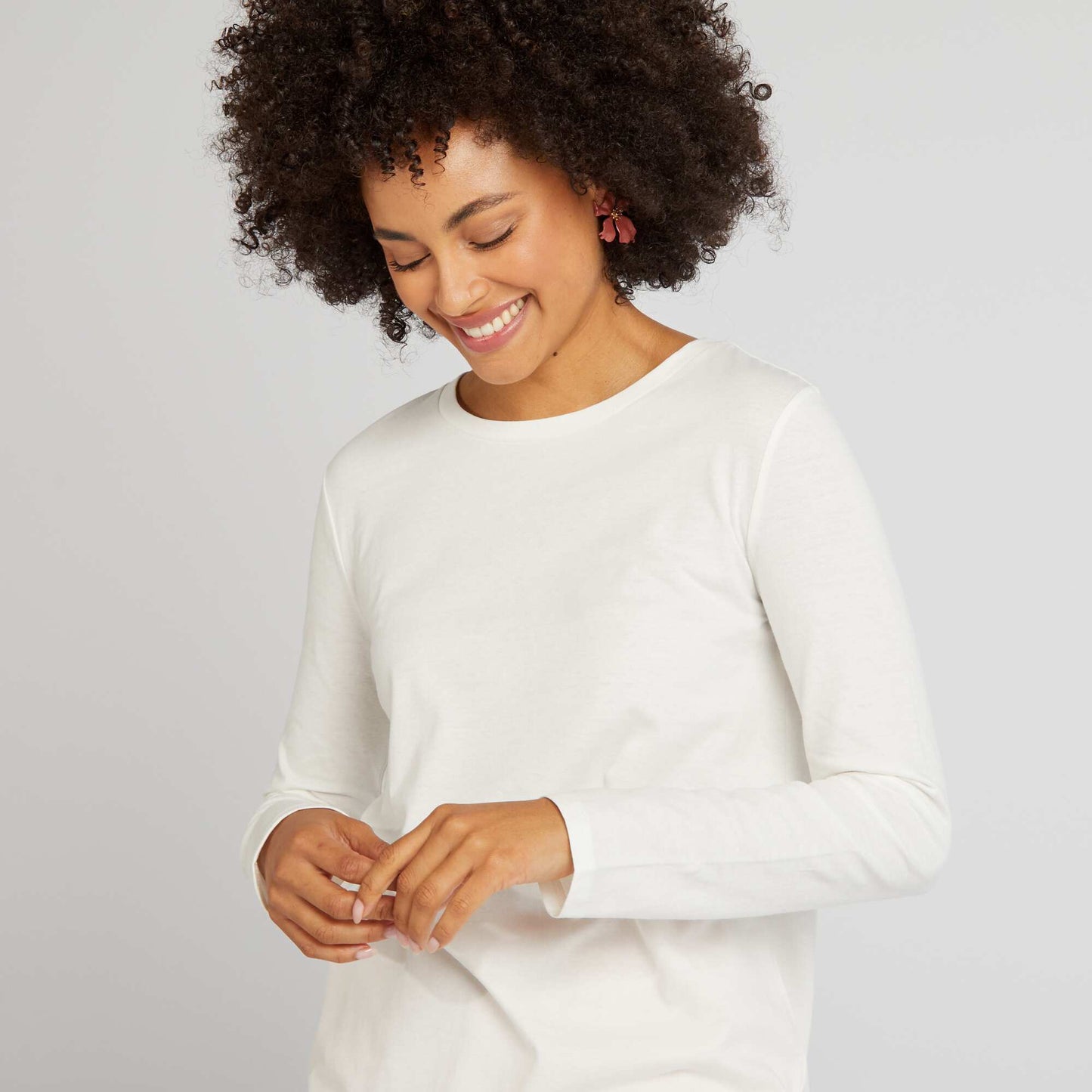T-shirt long manches longues Blanc