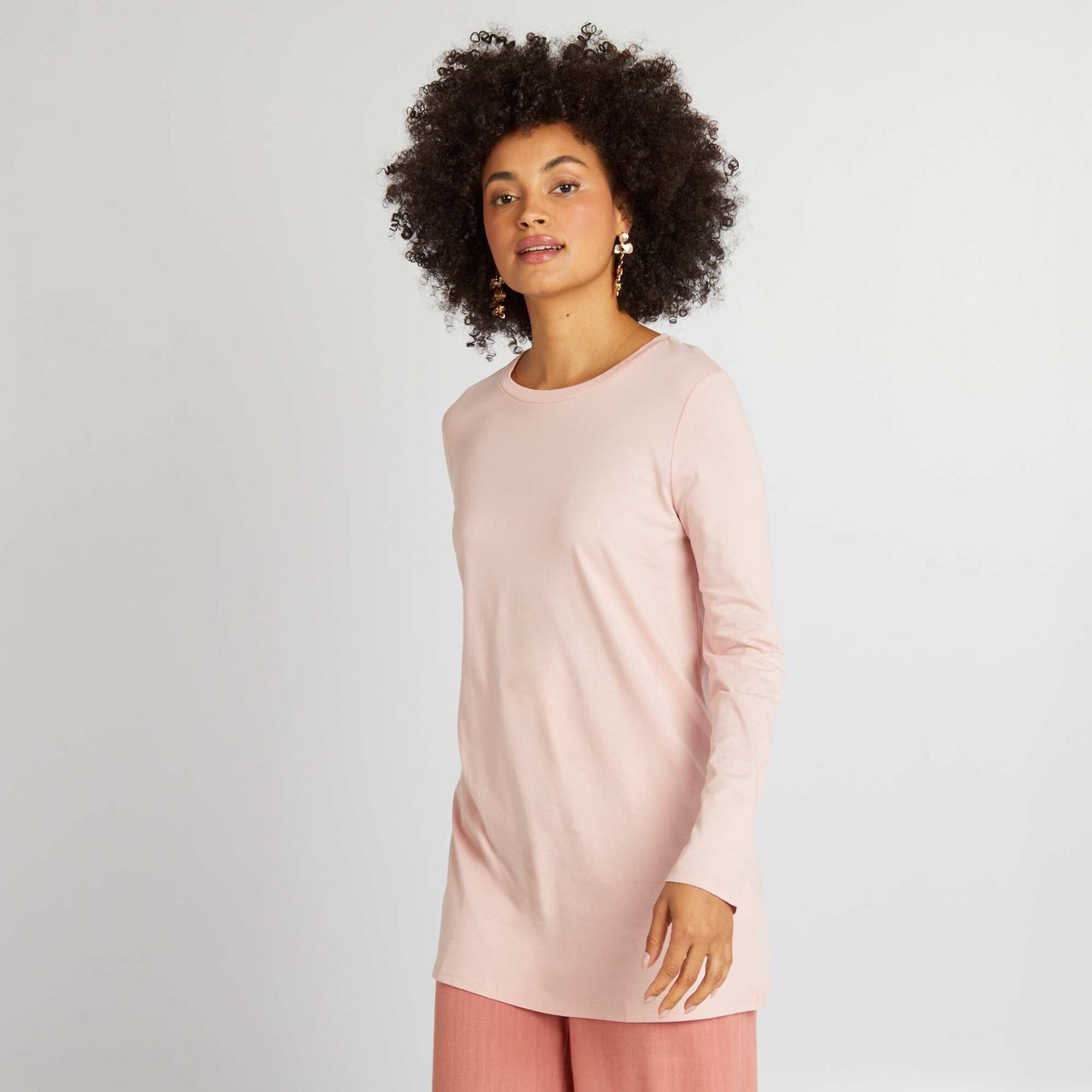 T-shirt long manches longues Rose