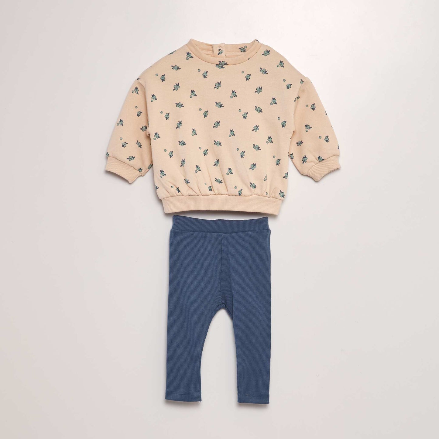 Ensemble imprim sweat + legging - 2 pi ces Beige/marine