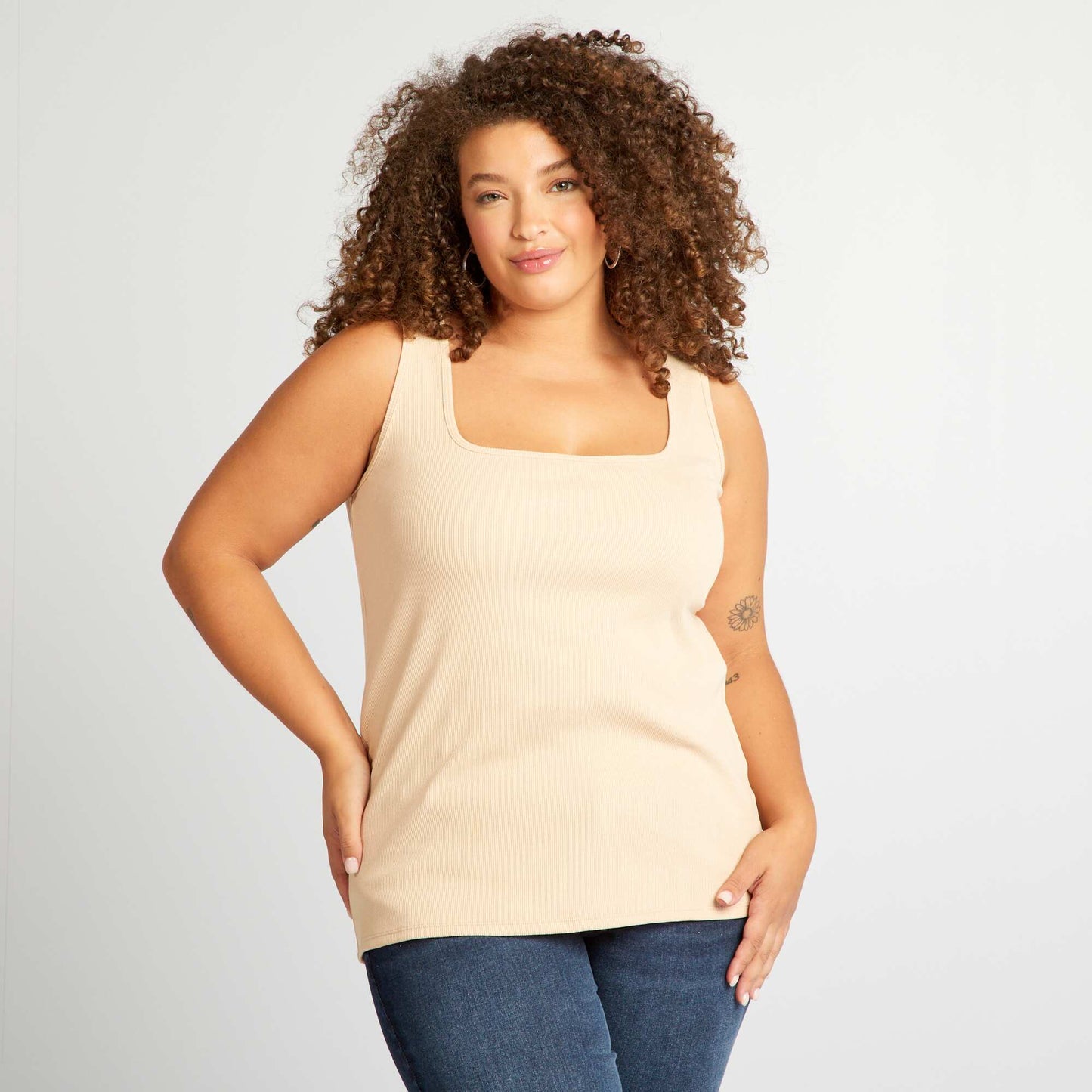 D bardeur c tel col carr Beige