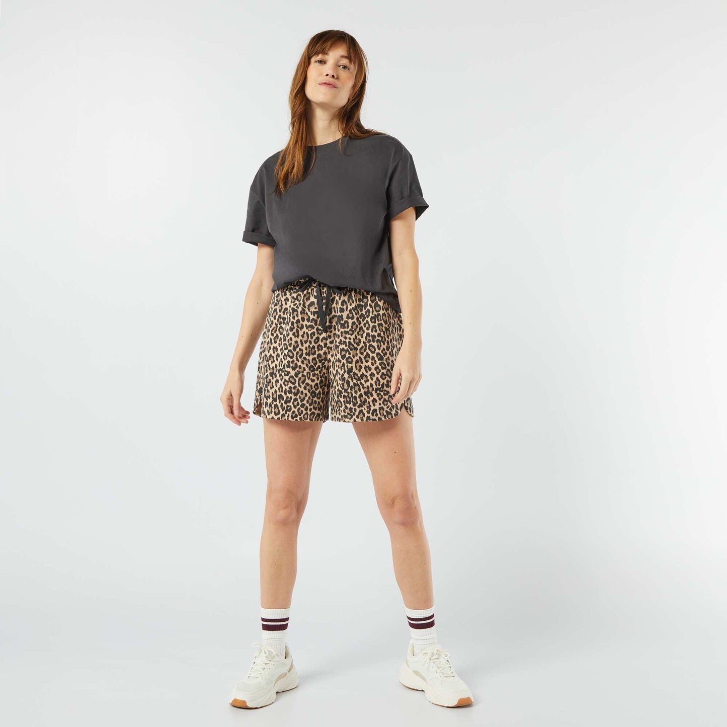 T-shirt oversize à col rond NOIR
