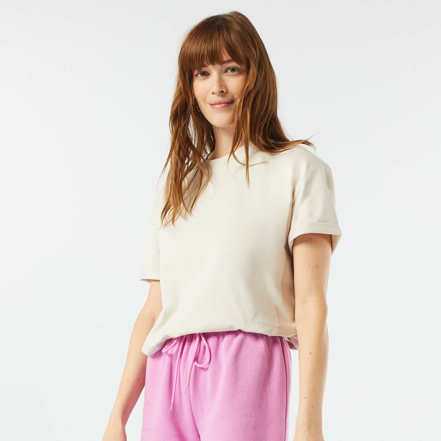 T-shirt oversize à col rond GRIS