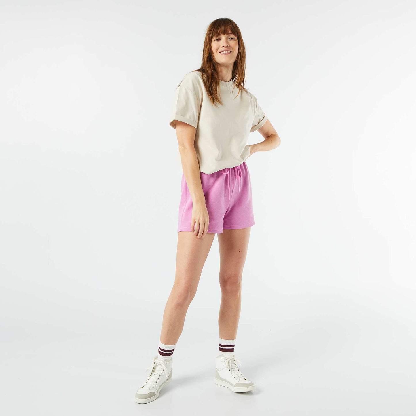 T-shirt oversize à col rond GRIS
