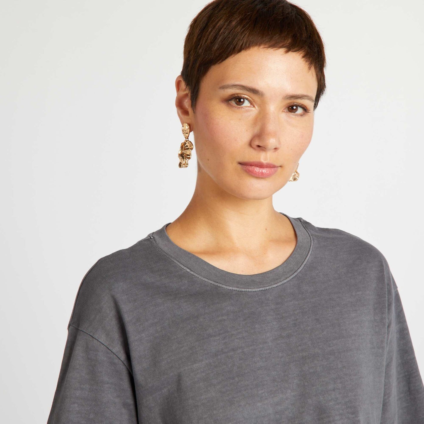 Tee-shirt oversize d lav Noir