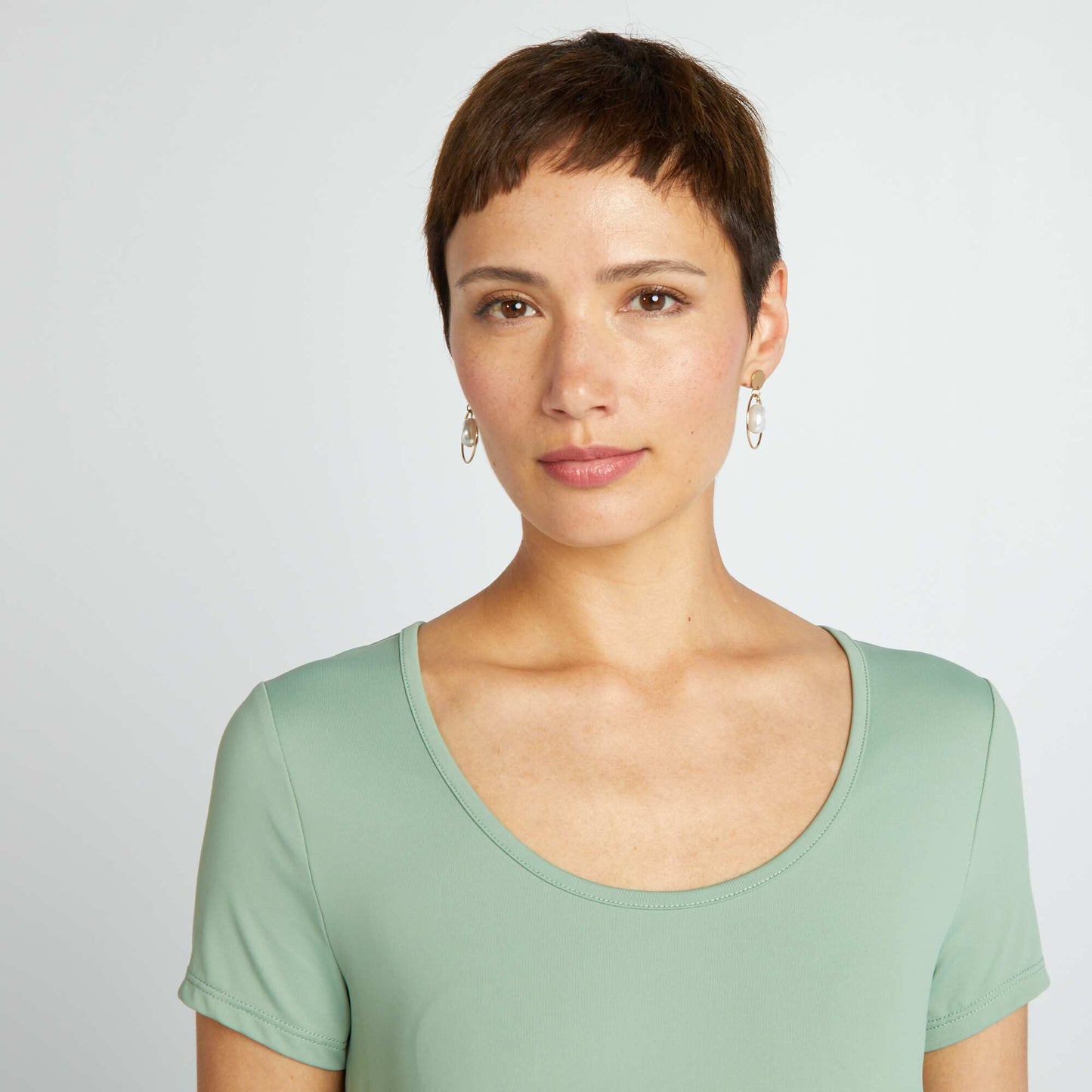 T-shirt manches courtes en microfibre Vert