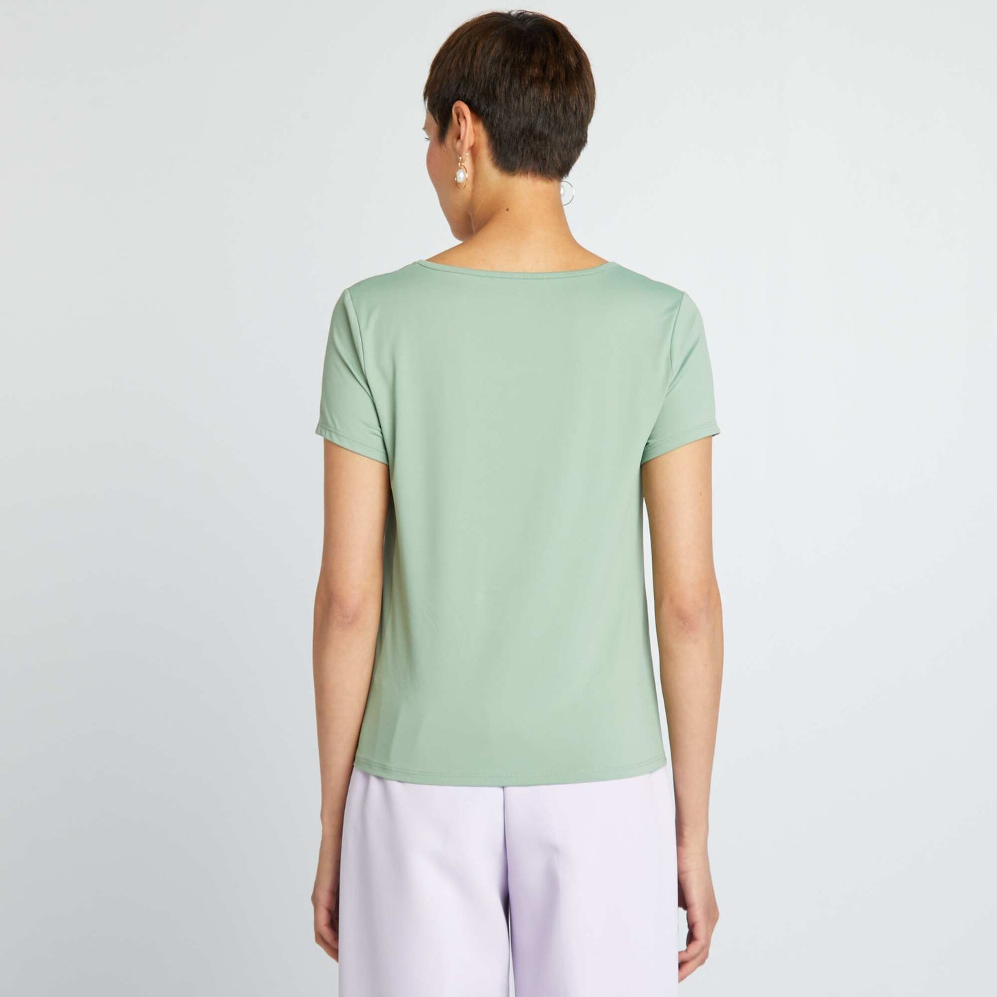 T-shirt manches courtes en microfibre Vert