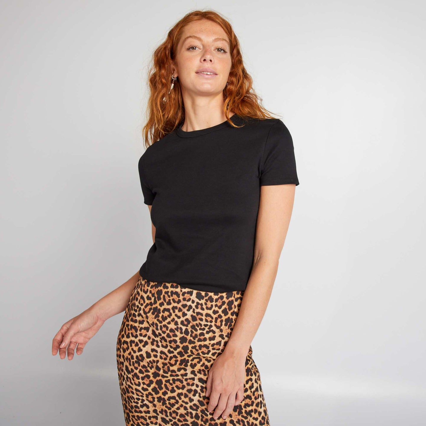 T-shirt en coton pais noir