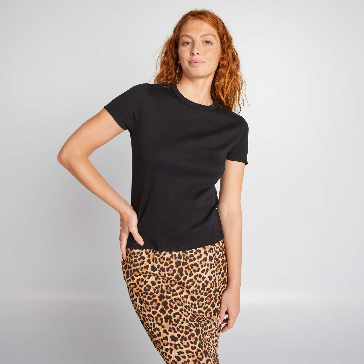 T-shirt en coton pais noir