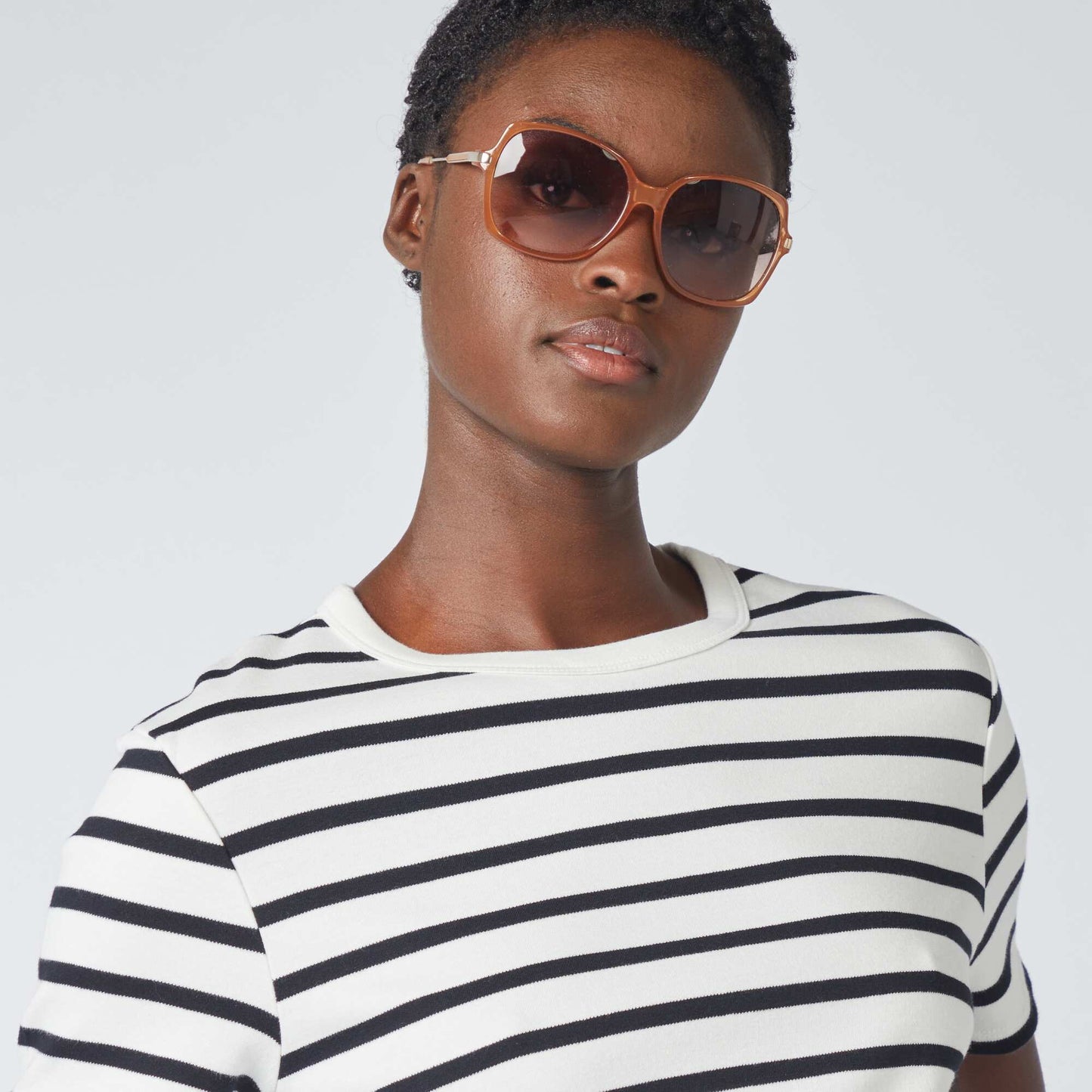 T-shirt en coton pais Marine