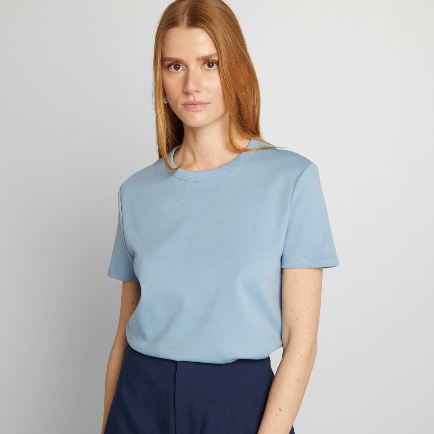 T-shirt en coton pais Bleu