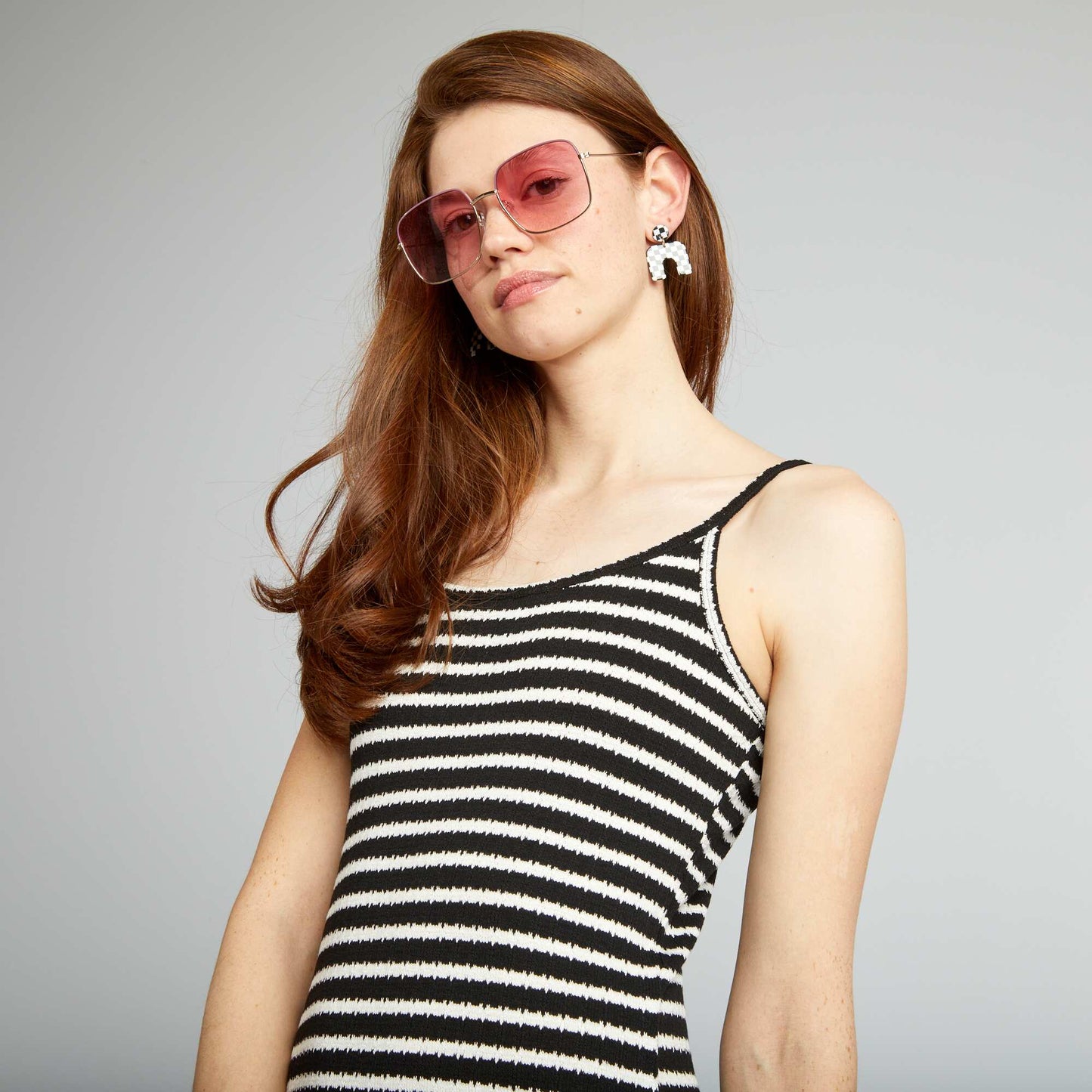 Robe longue ray e en maille Ray noir