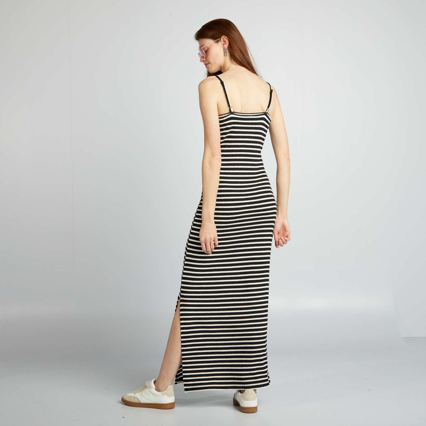 Robe longue ray e en maille Ray noir