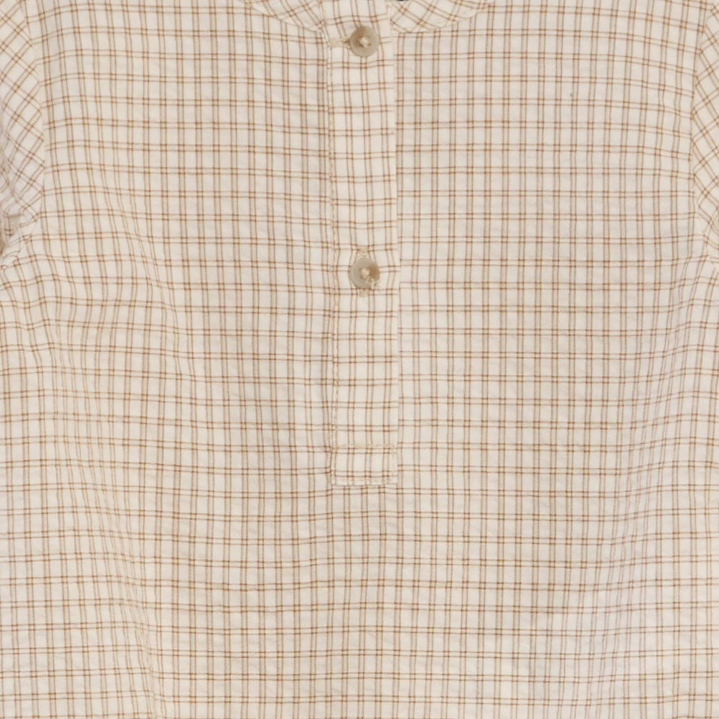 Chemise body carreaux en seersucker Beige carreaux