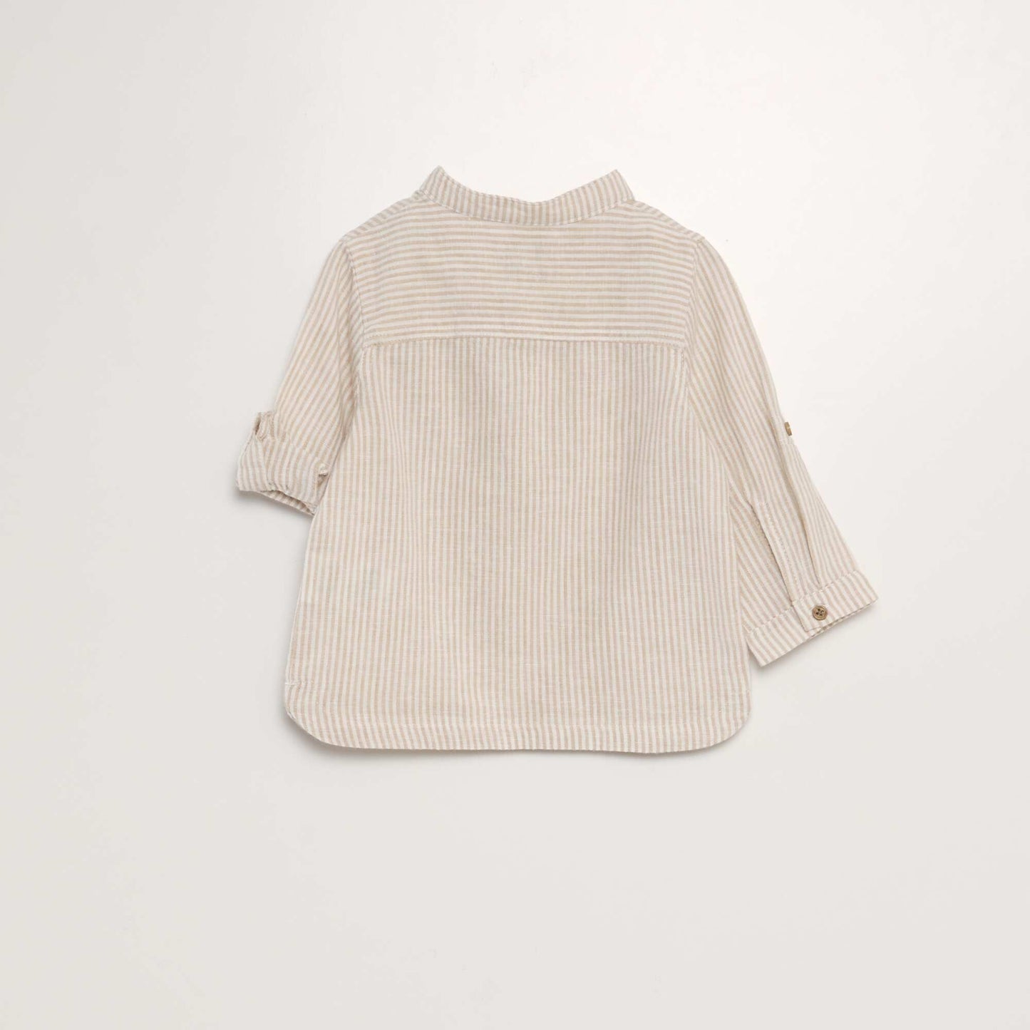 Chemise ray e en lin m lang Beige ray