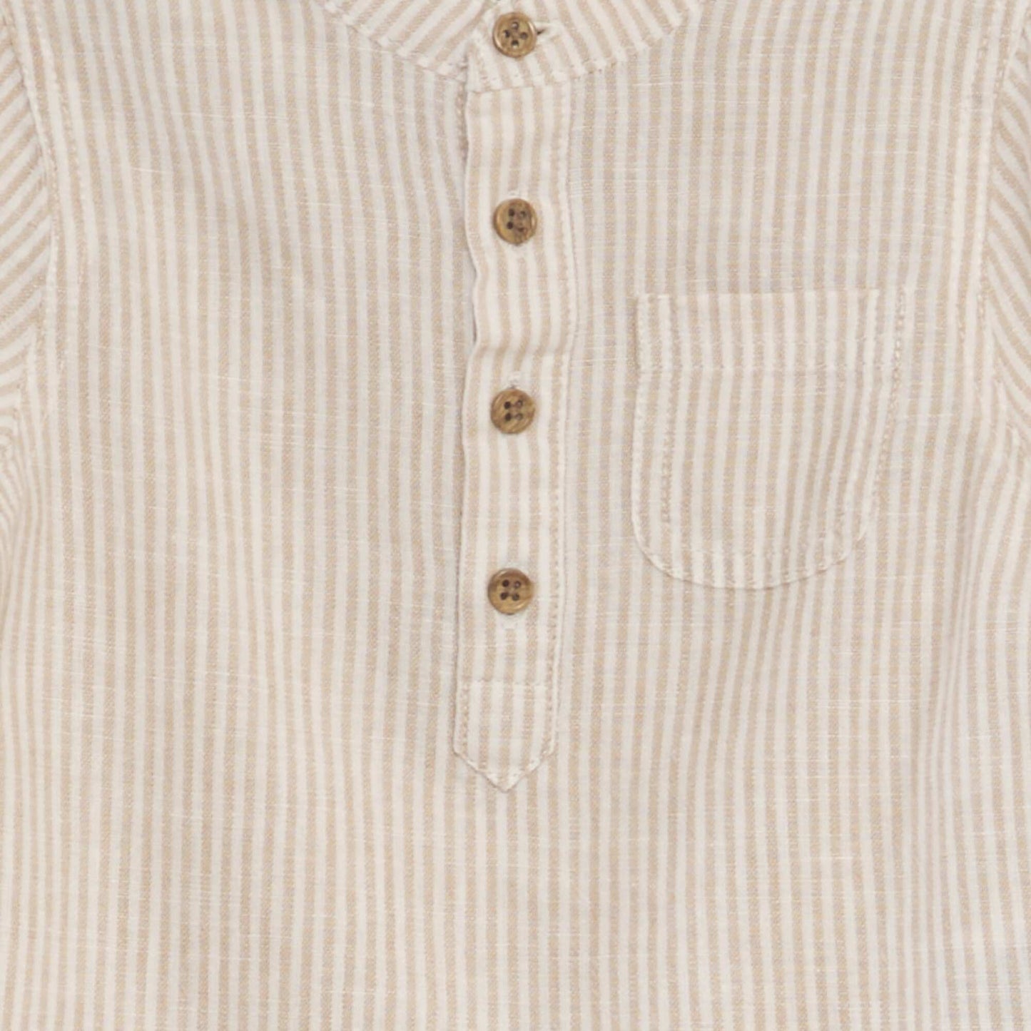 Chemise ray e en lin m lang Beige ray