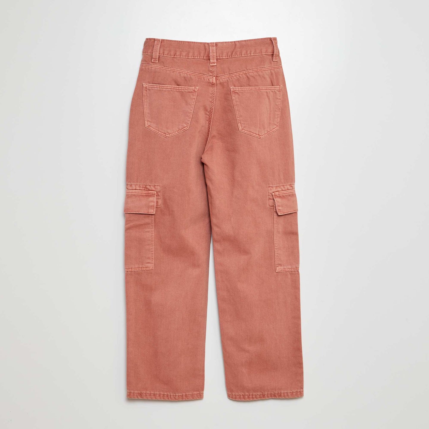 Pantalon denim multipoches Rose