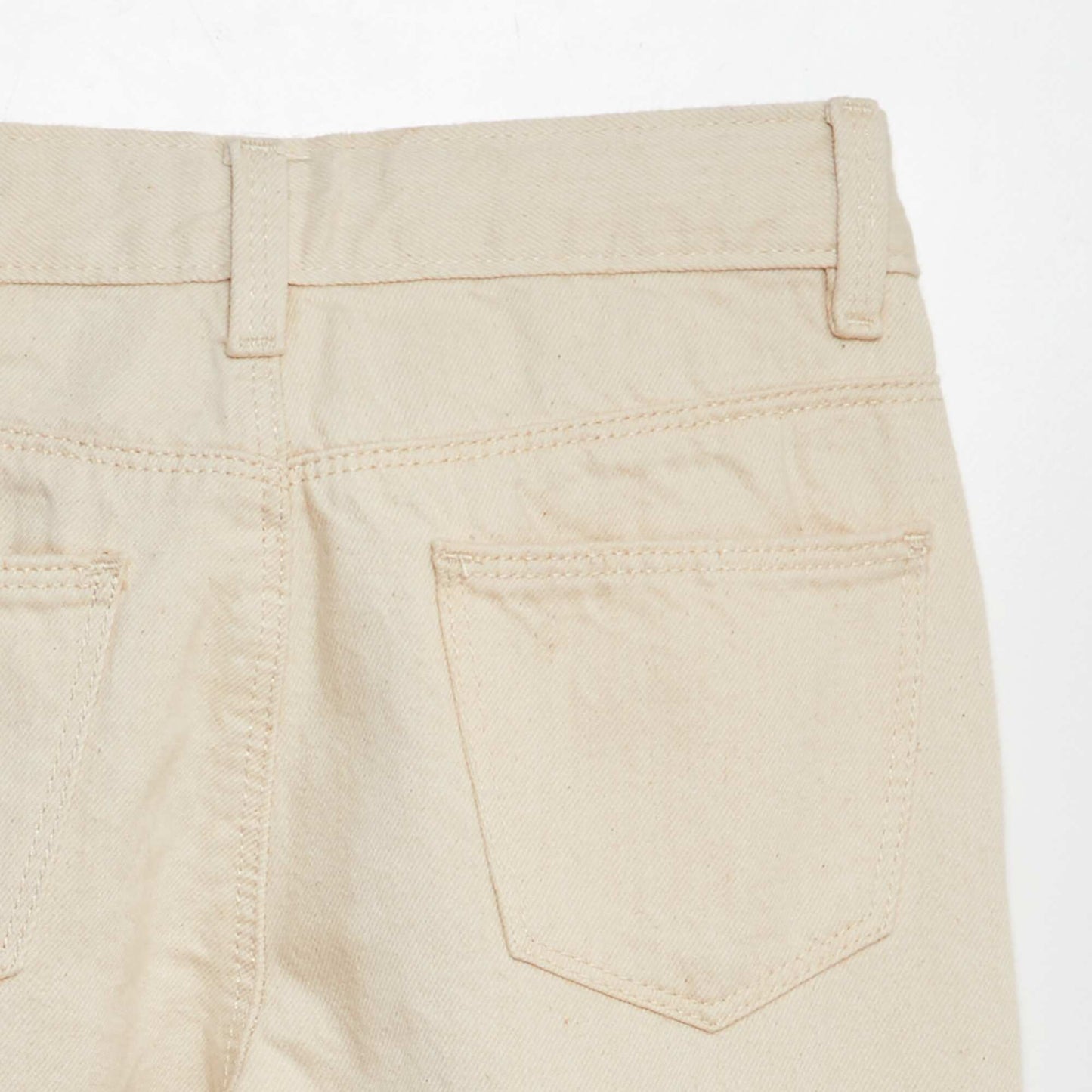 Pantalon denim multipoches Blanc