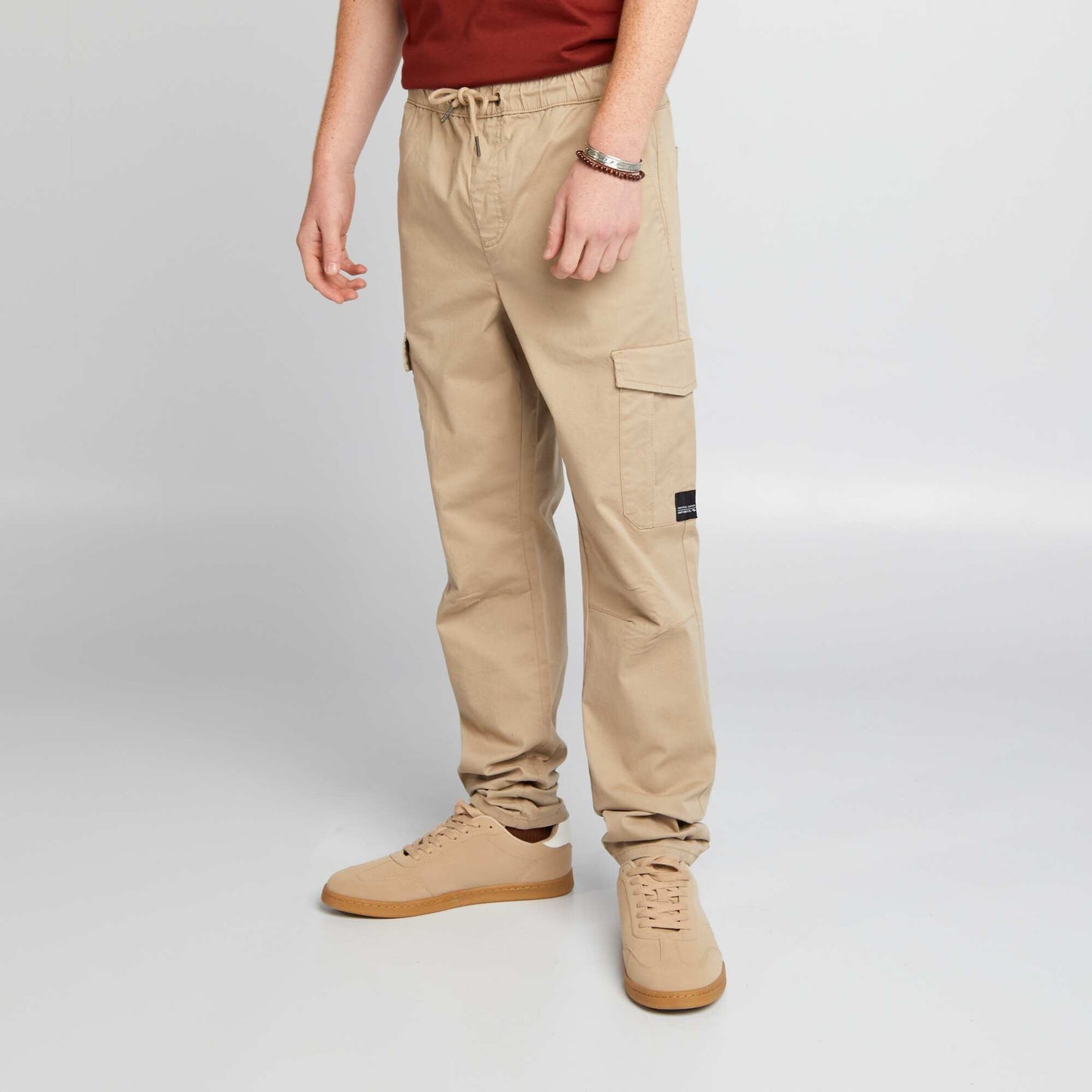 Jogpant avec poches rabat Beige
