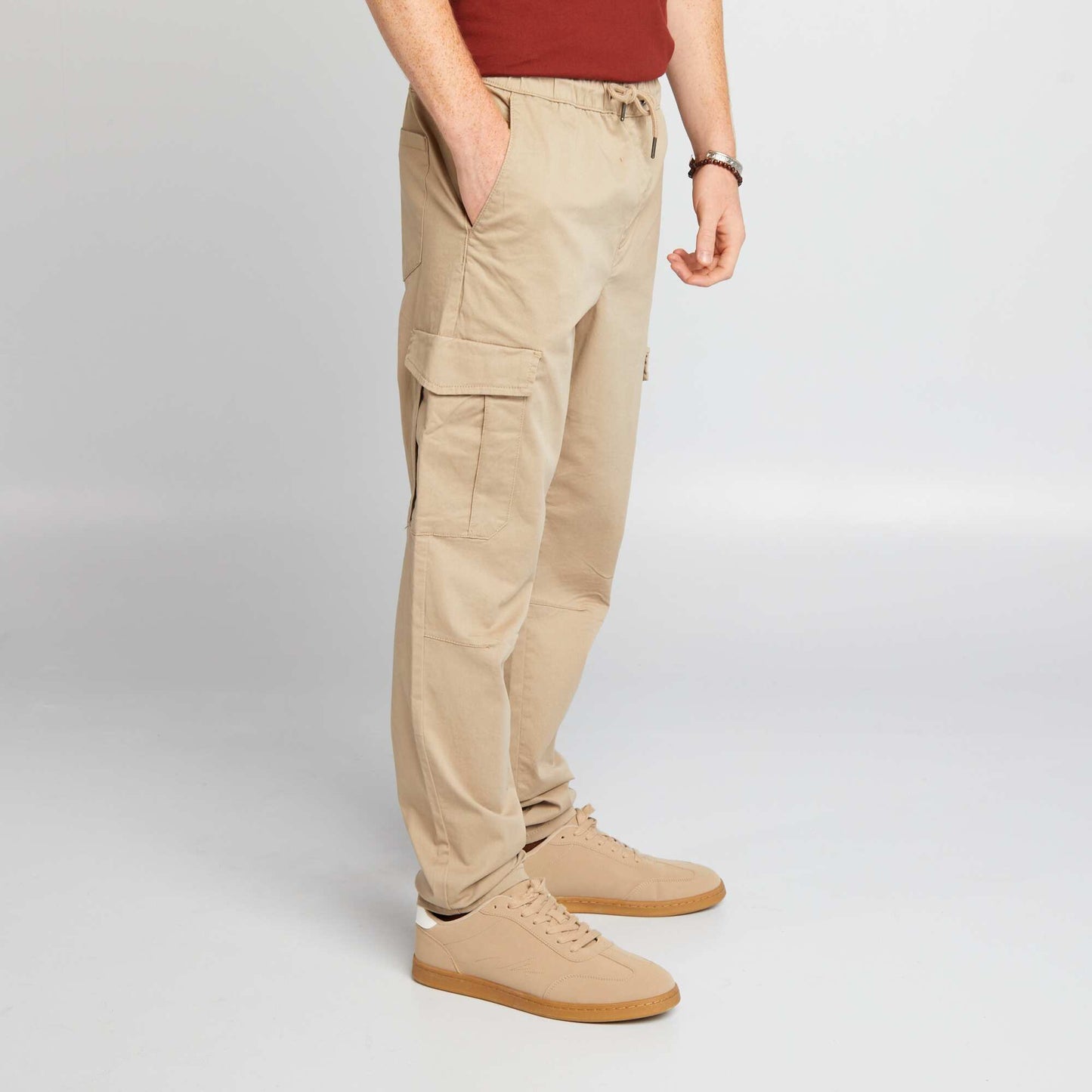 Jogpant avec poches rabat Beige