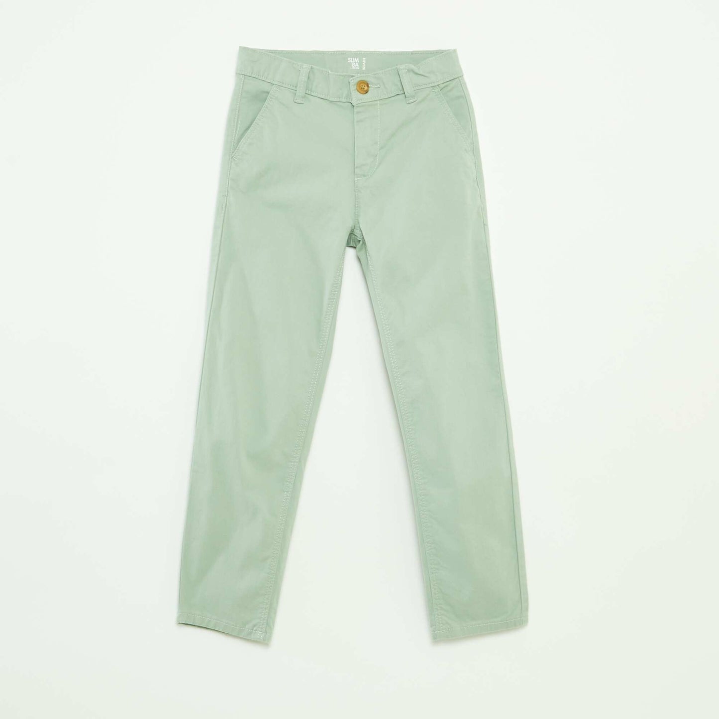 Pantalon chino slim VERT