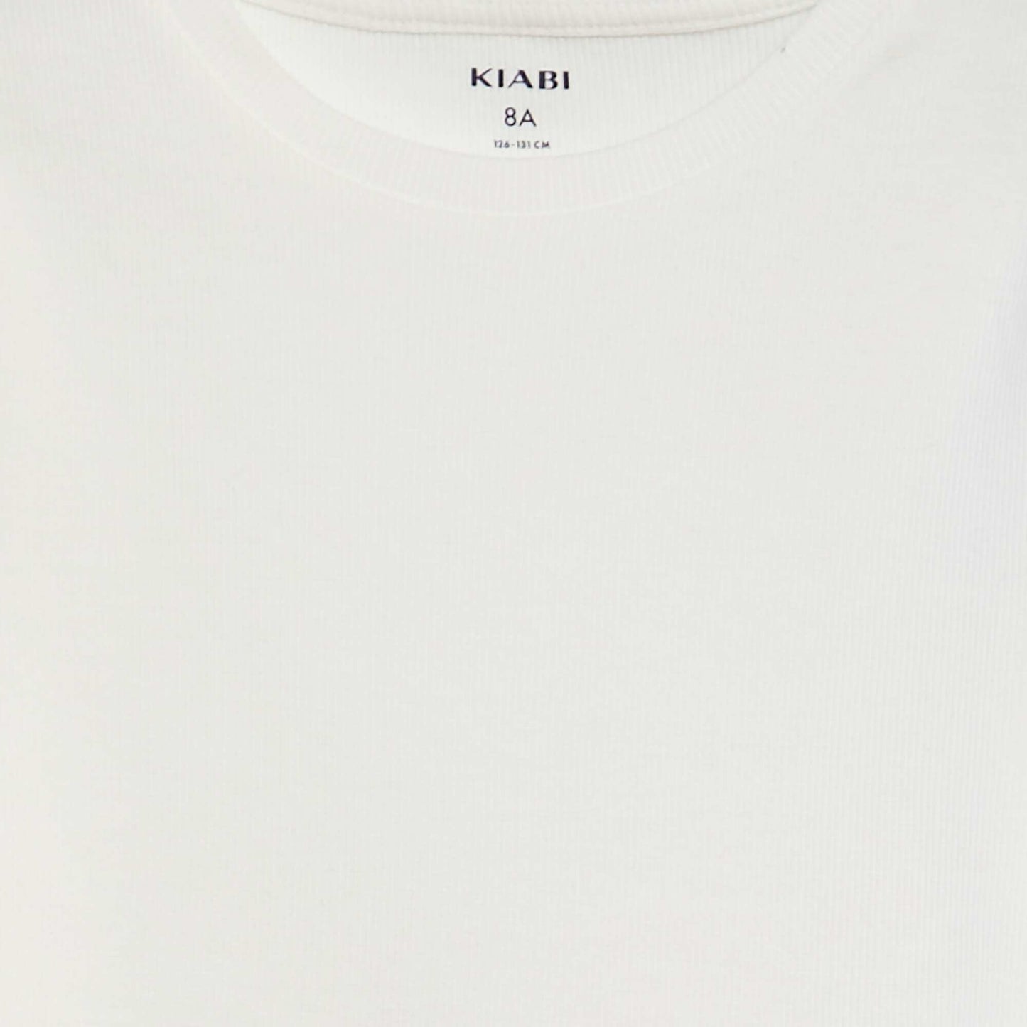 T-shirt côtelé manches longues Blanc