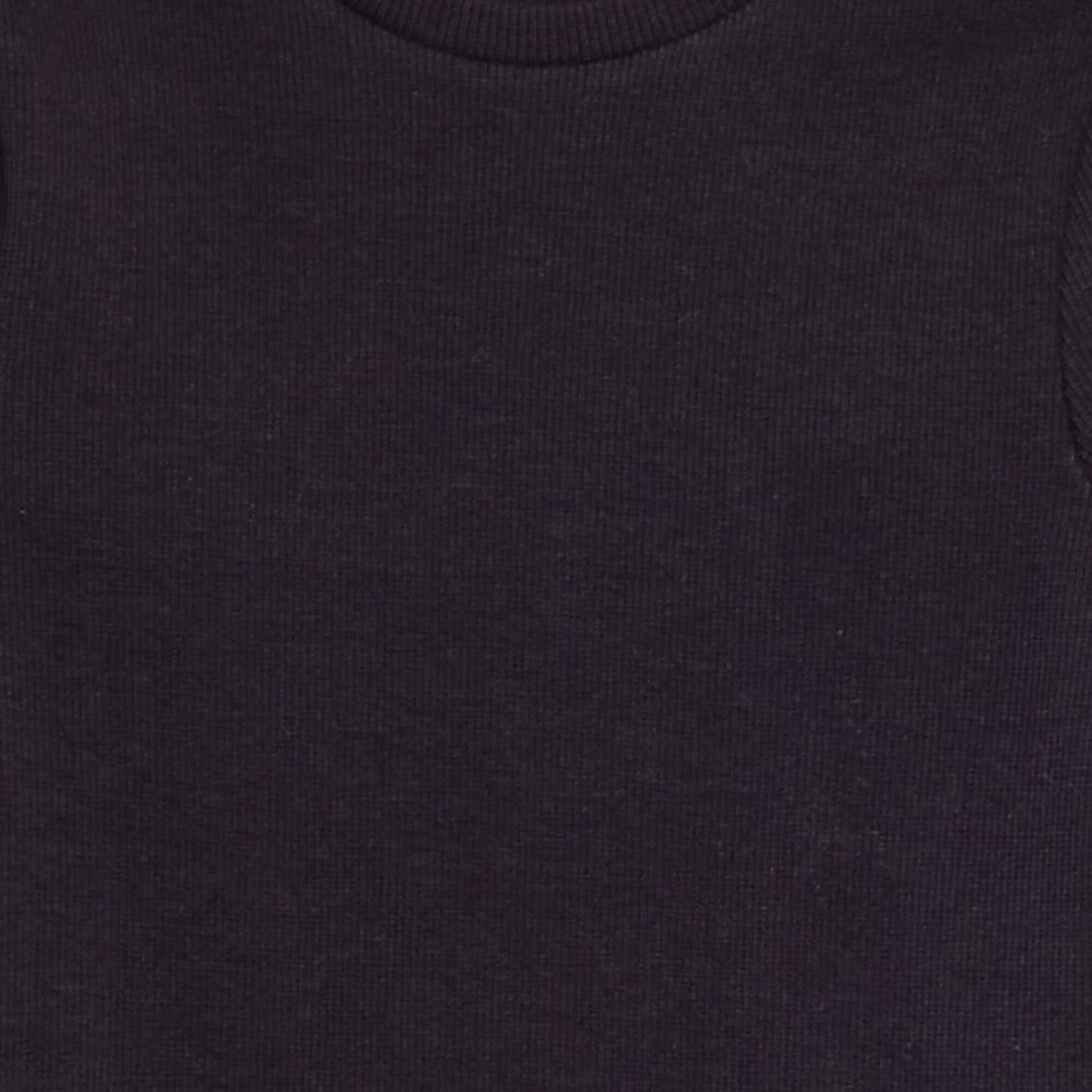 T-shirt côtelé manches longues Noir