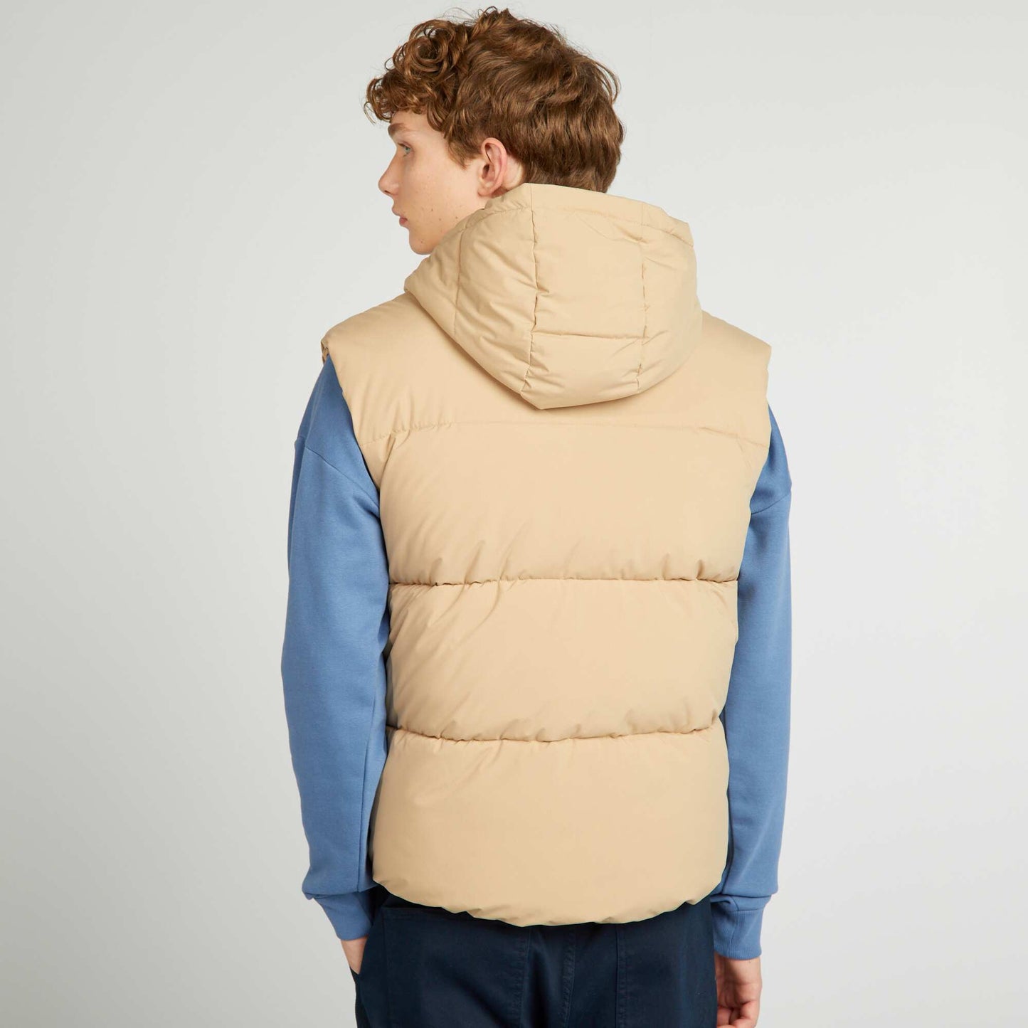 Doudoune matelass e capuche Beige