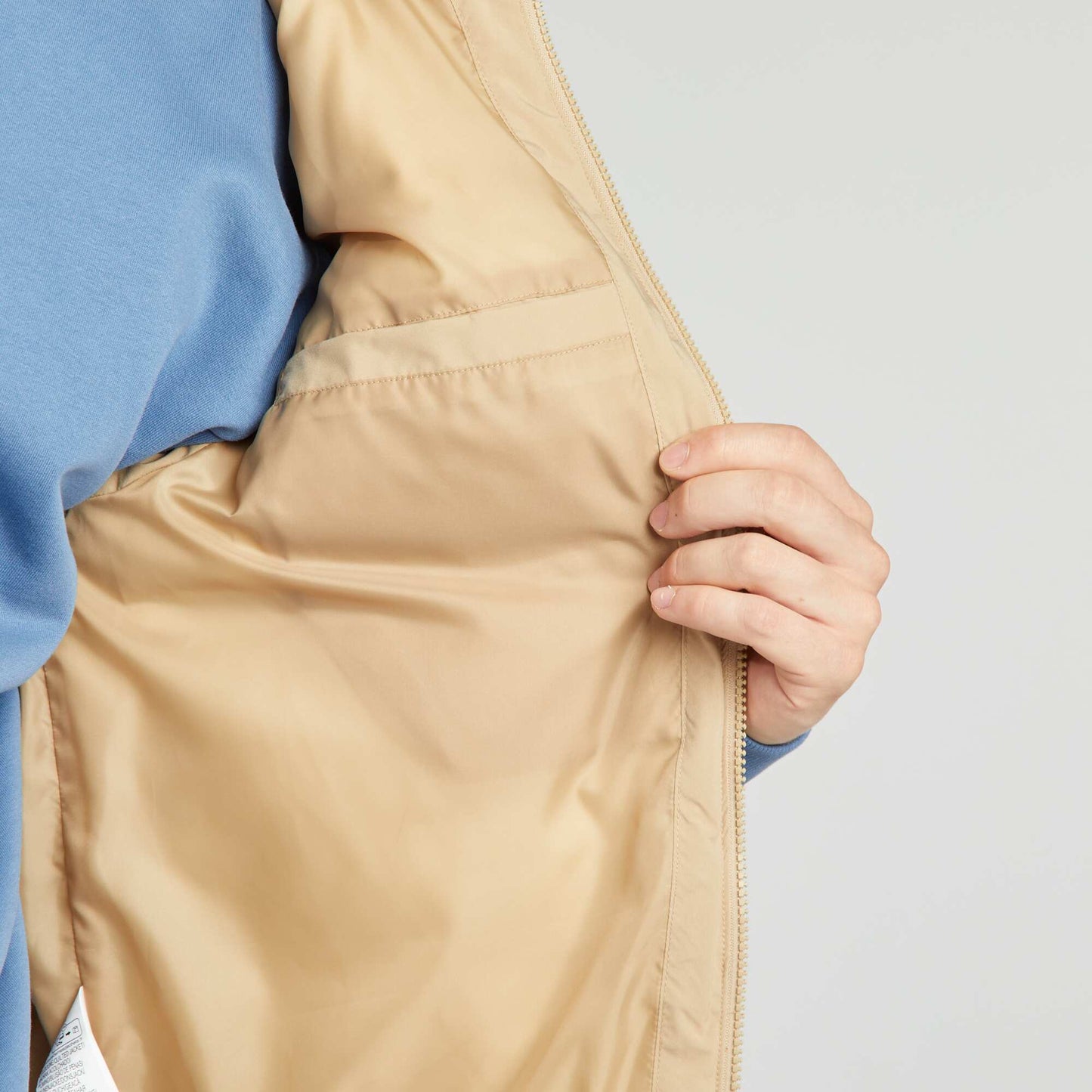 Doudoune matelass e capuche Beige