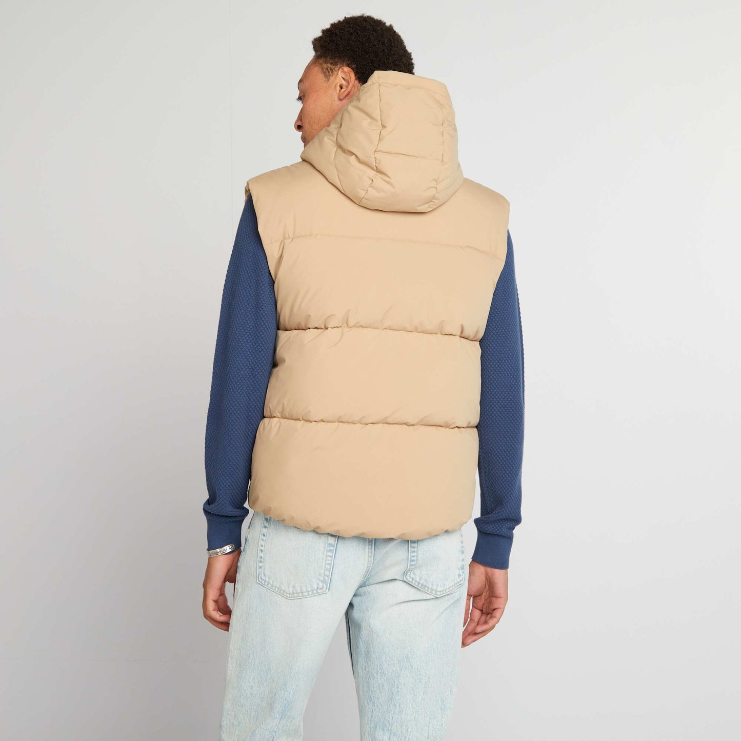 Doudoune matelass e capuche Beige