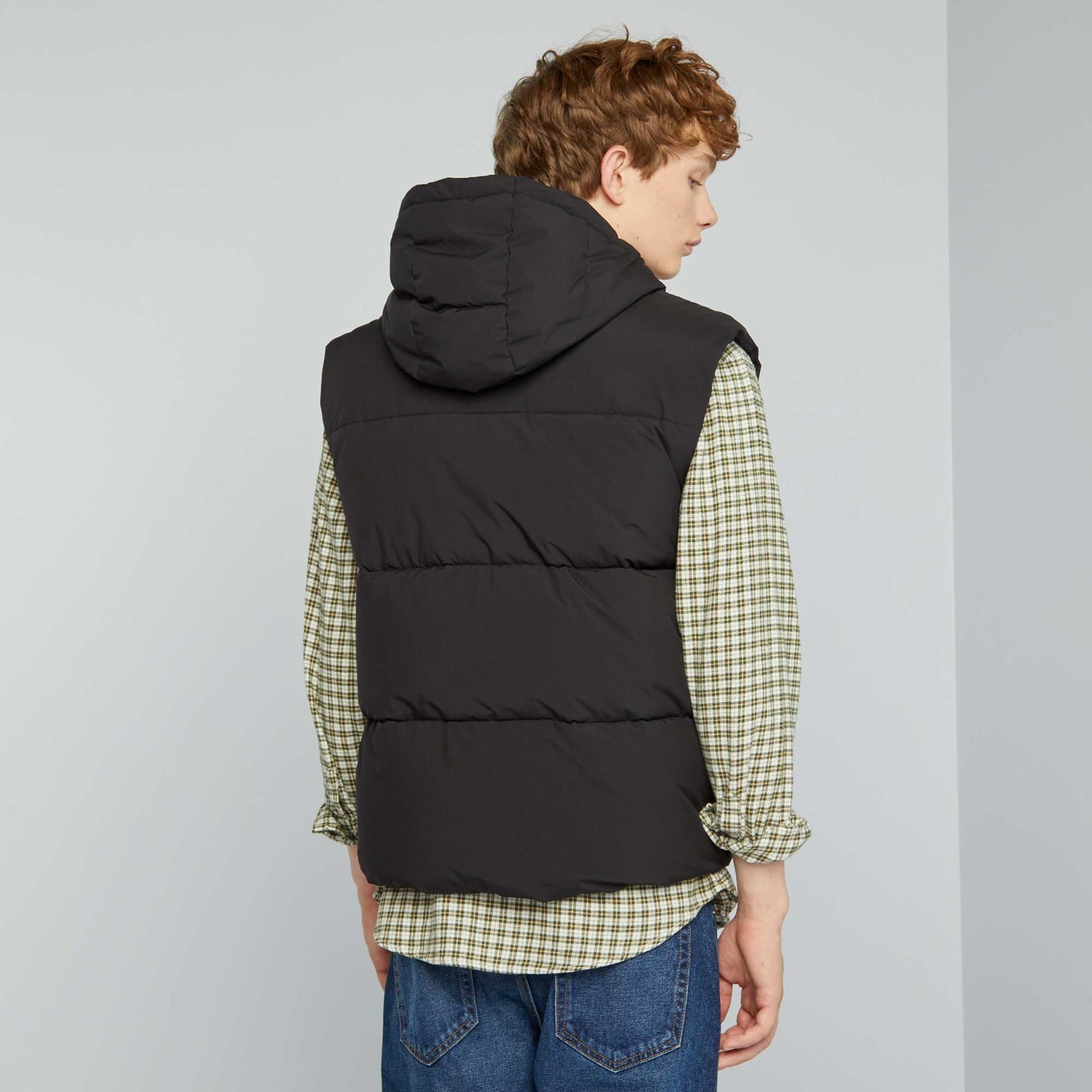 Doudoune matelass e capuche noir