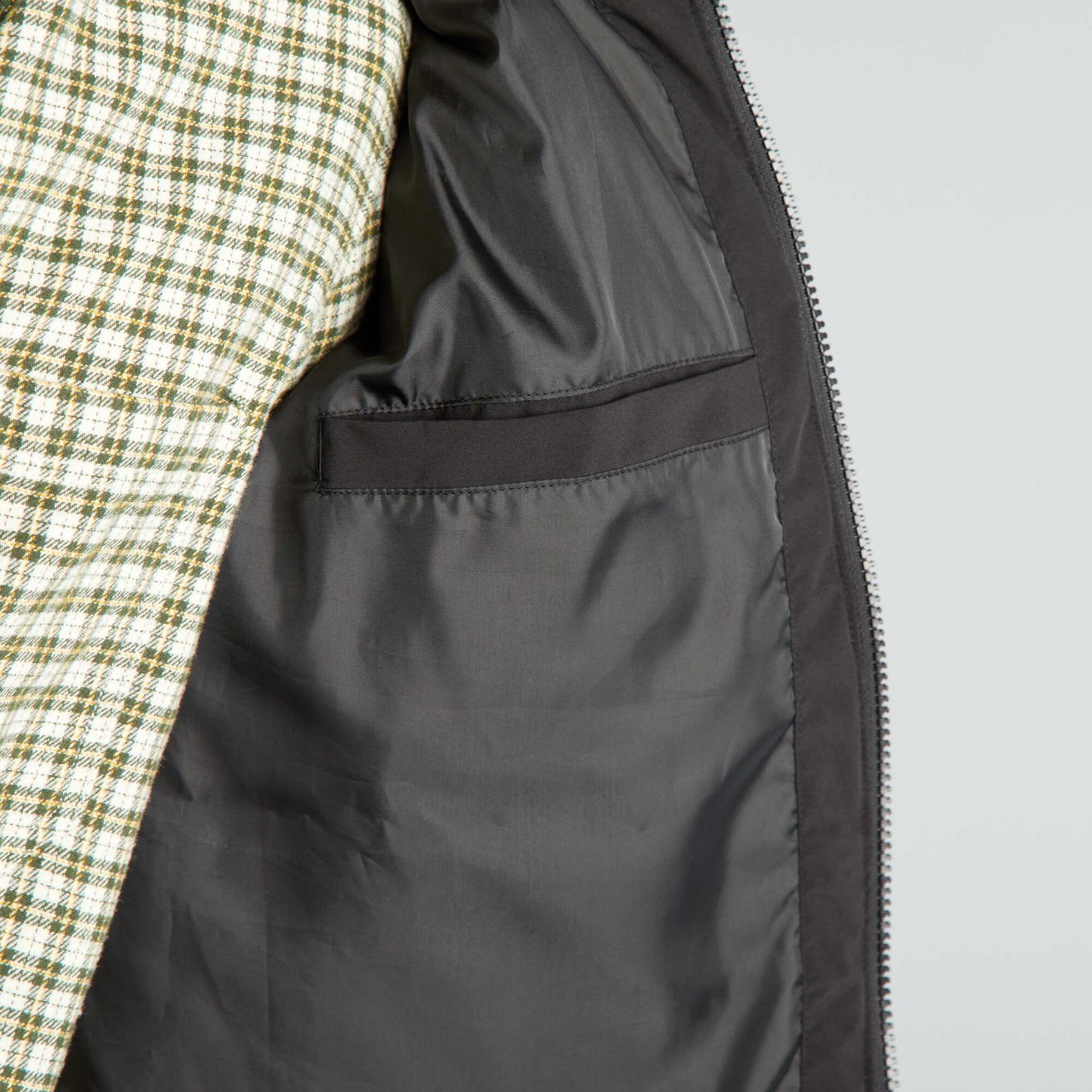 Doudoune matelass e capuche noir