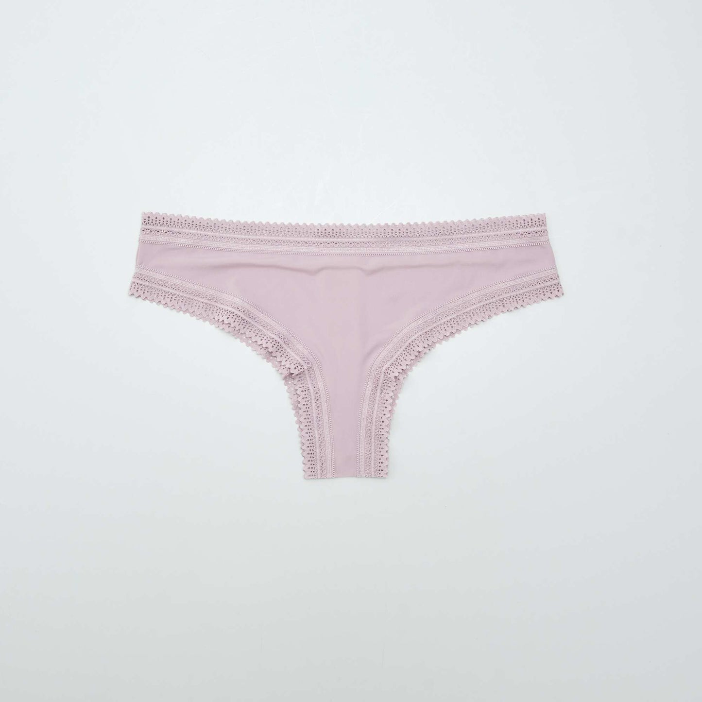 Lot de 3 tangas en microfibre imprim VIOLET
