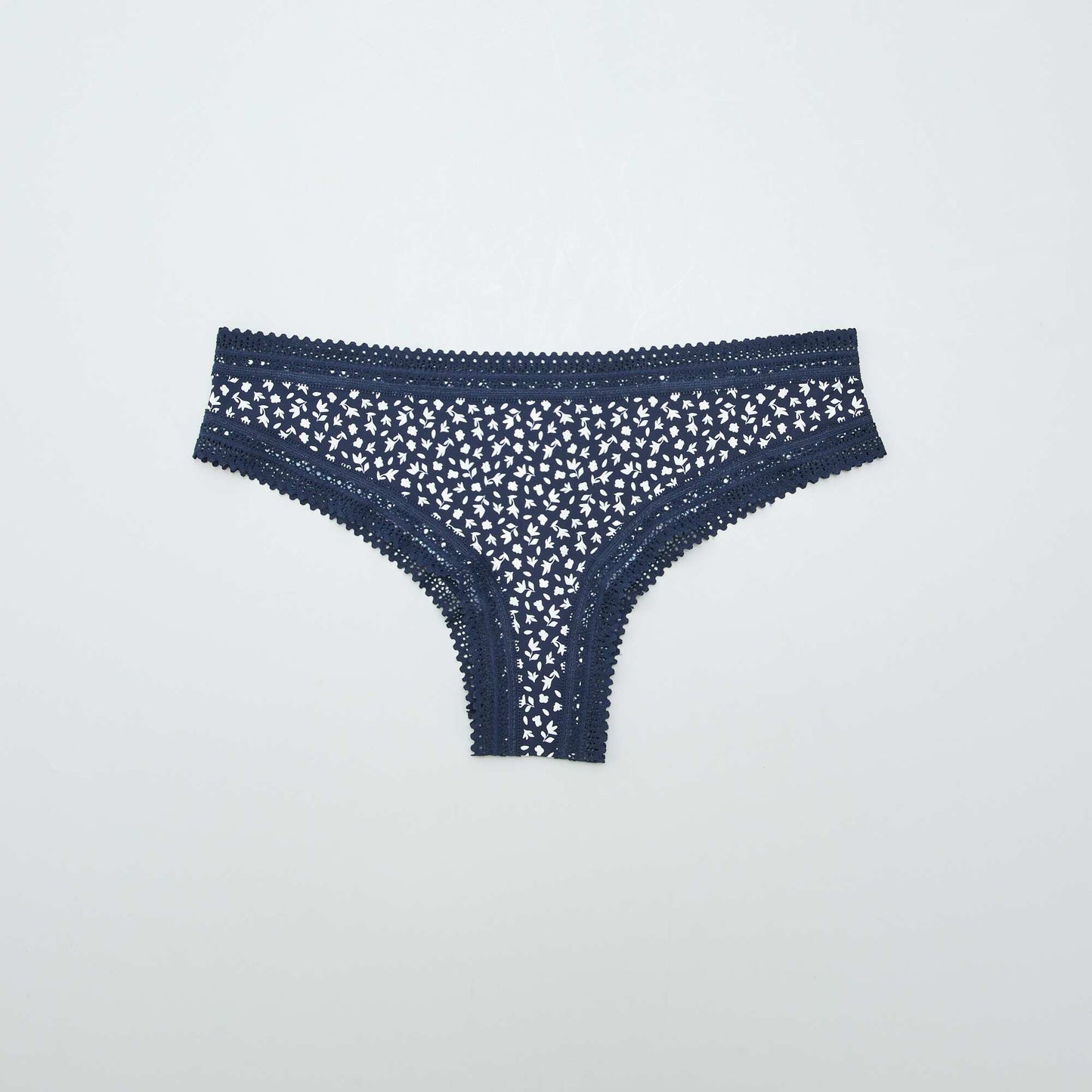 Lot de 3 tangas en microfibre imprim VIOLET