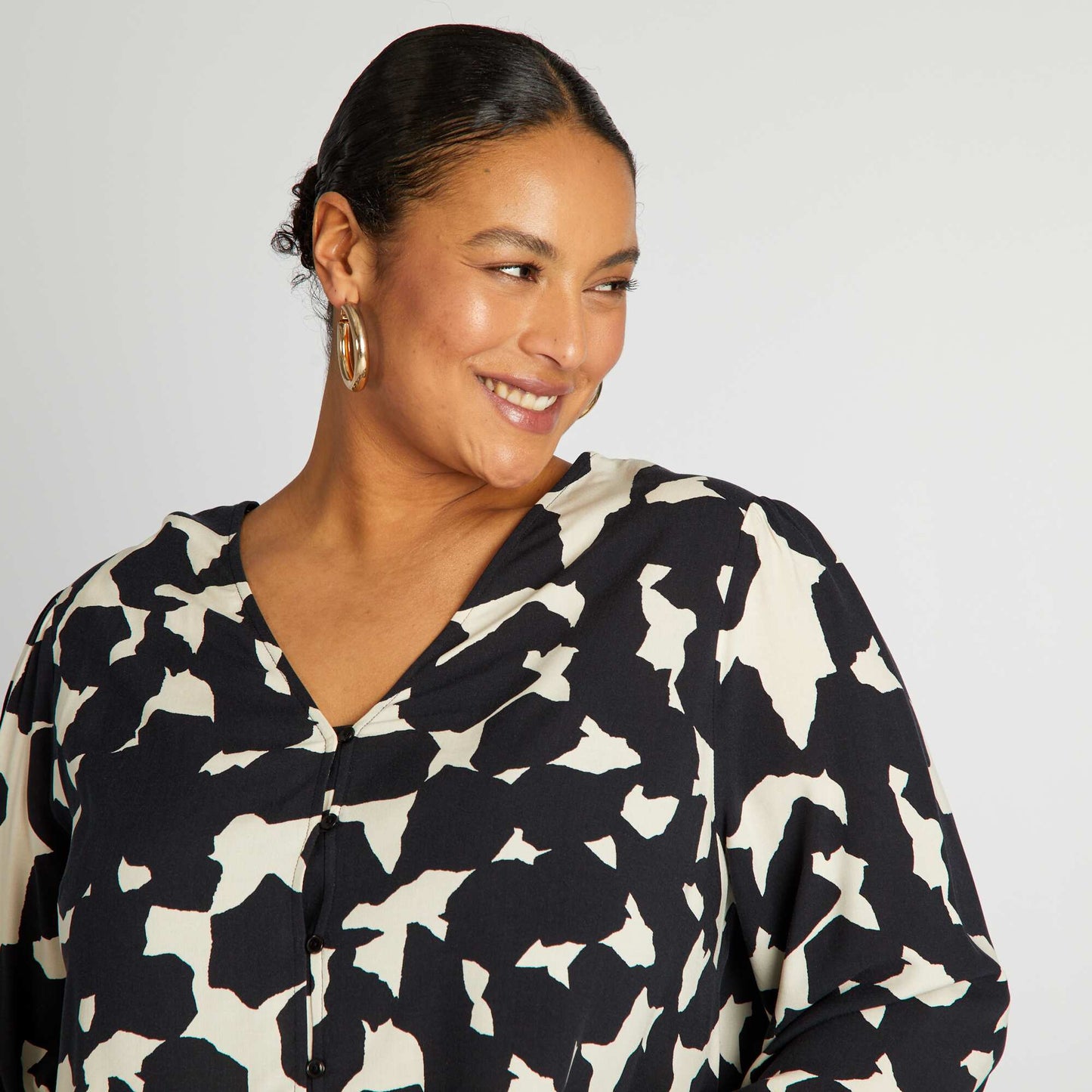 Blouse motif Noir