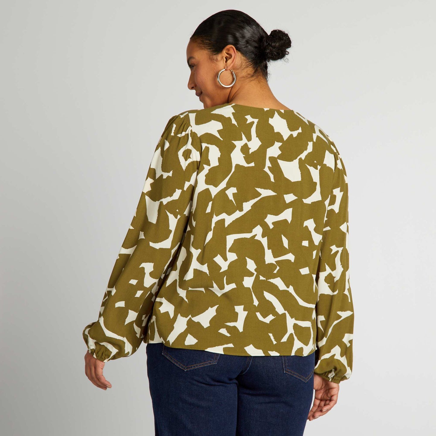 Blouse motif Vert