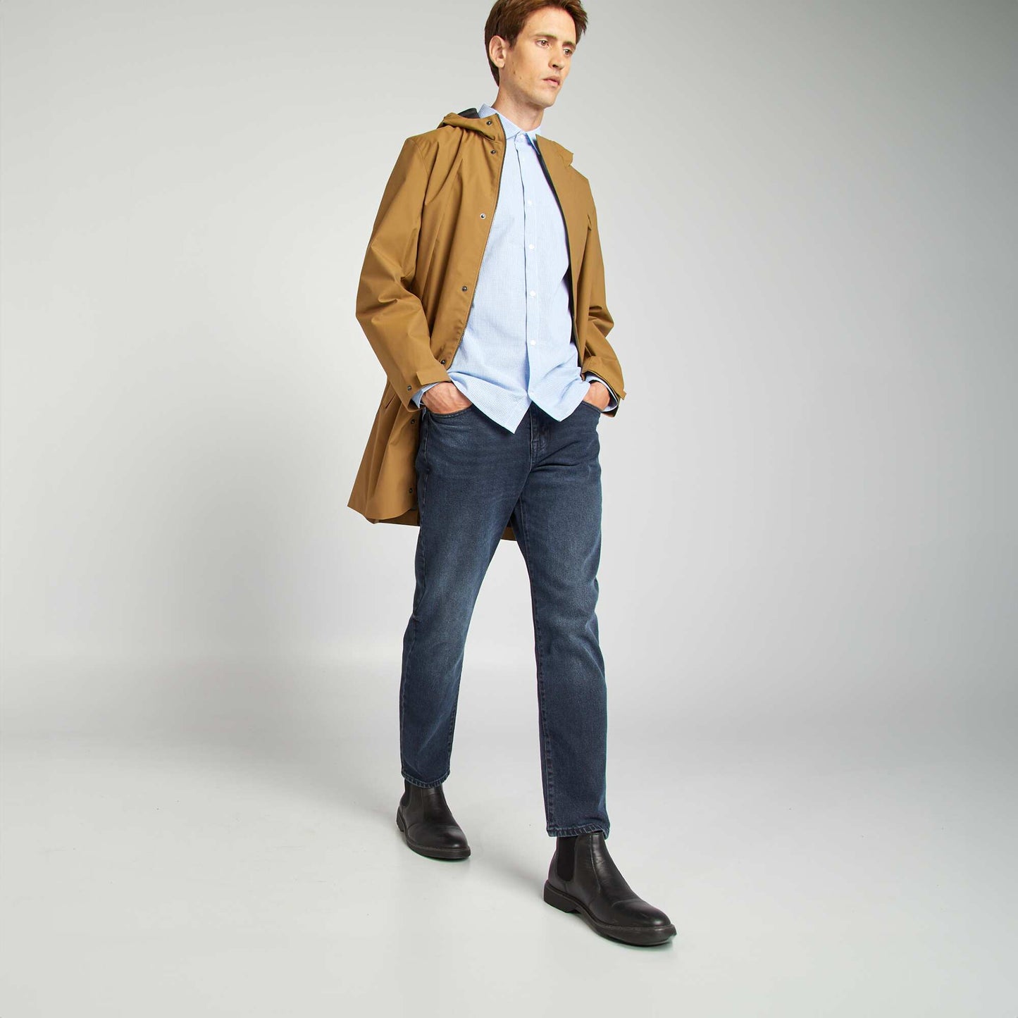 Chemise carreaux vichy Bleu fonc