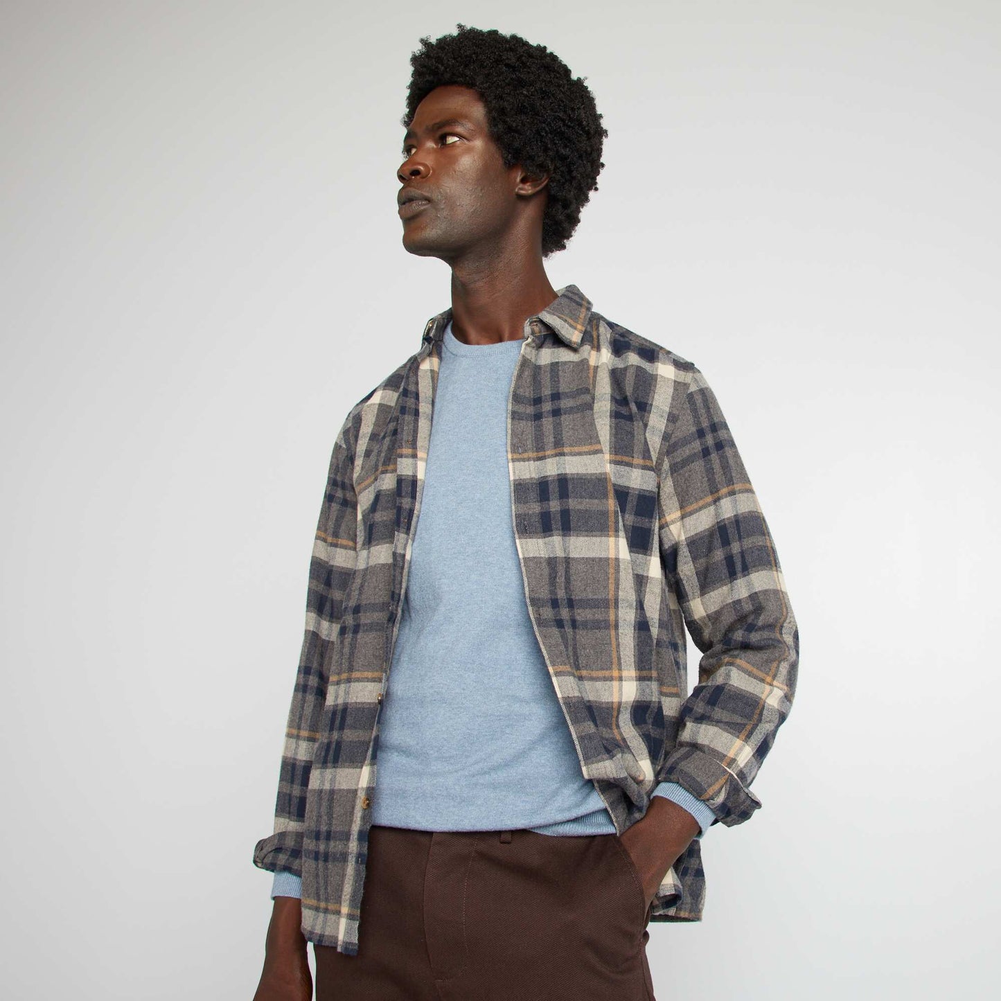 Chemise carreaux en flanelle Vert carreaux