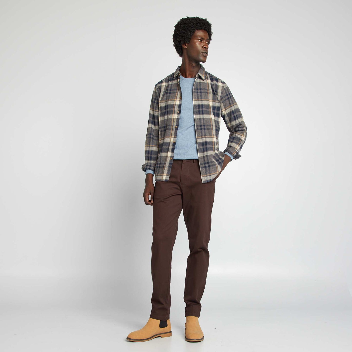 Chemise carreaux en flanelle Vert carreaux