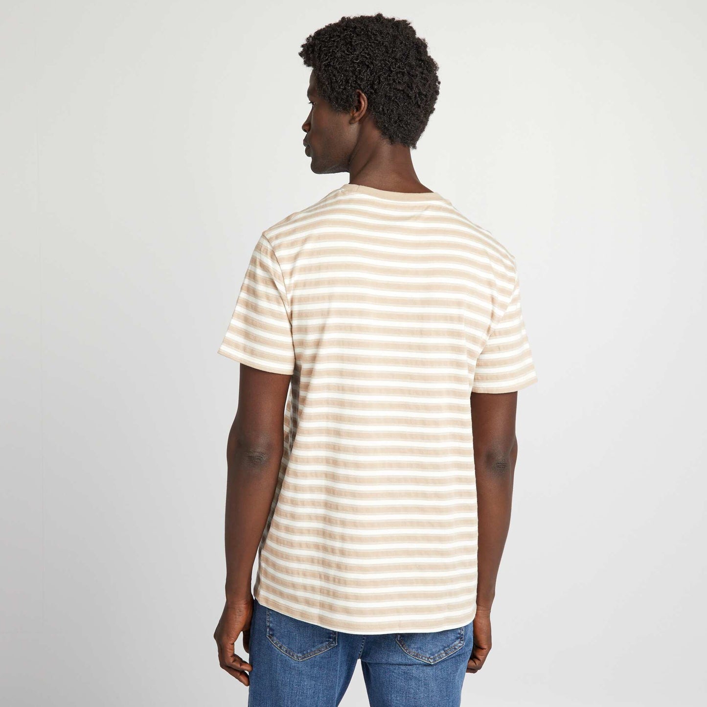 T-shirt ray manches courtes beige